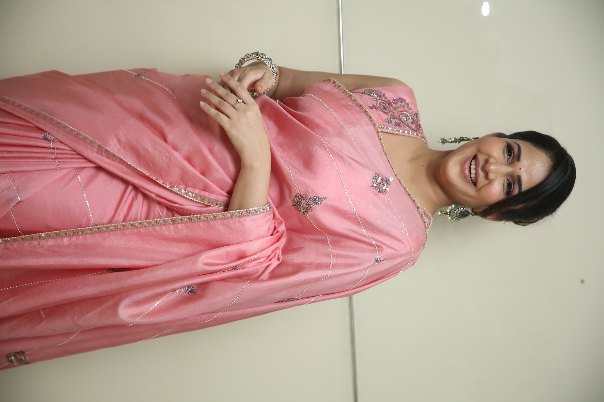 Lavanya Tripathi radiant look in pink saree