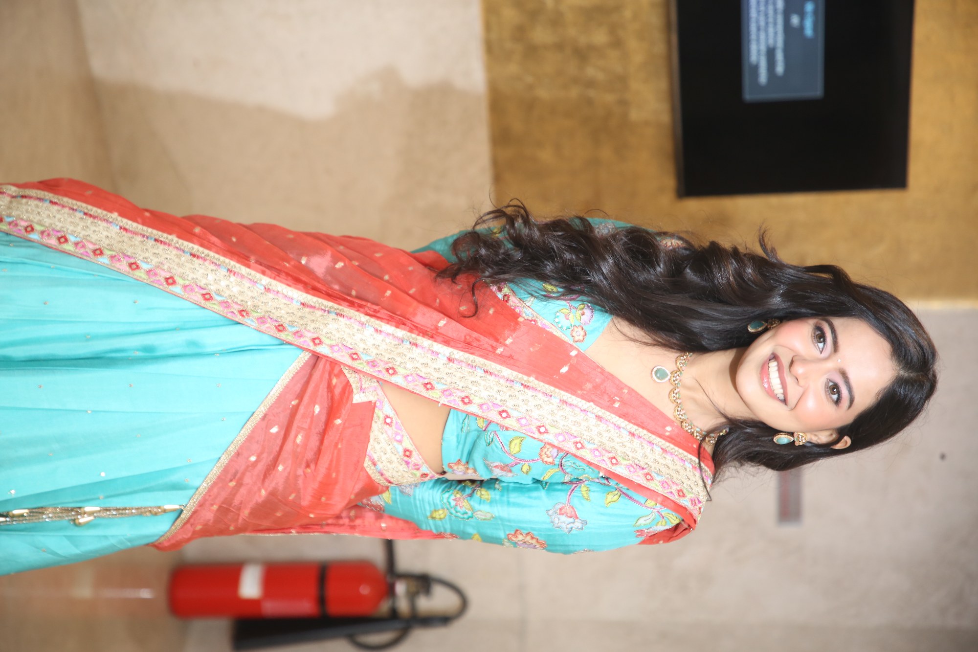 Megna Mukherjee colorful elegant saree fashion look