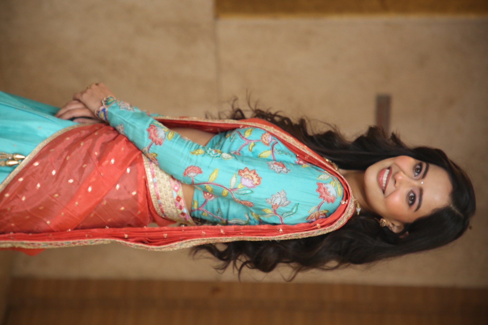 Megna Mukherjee modern traditional saree power look