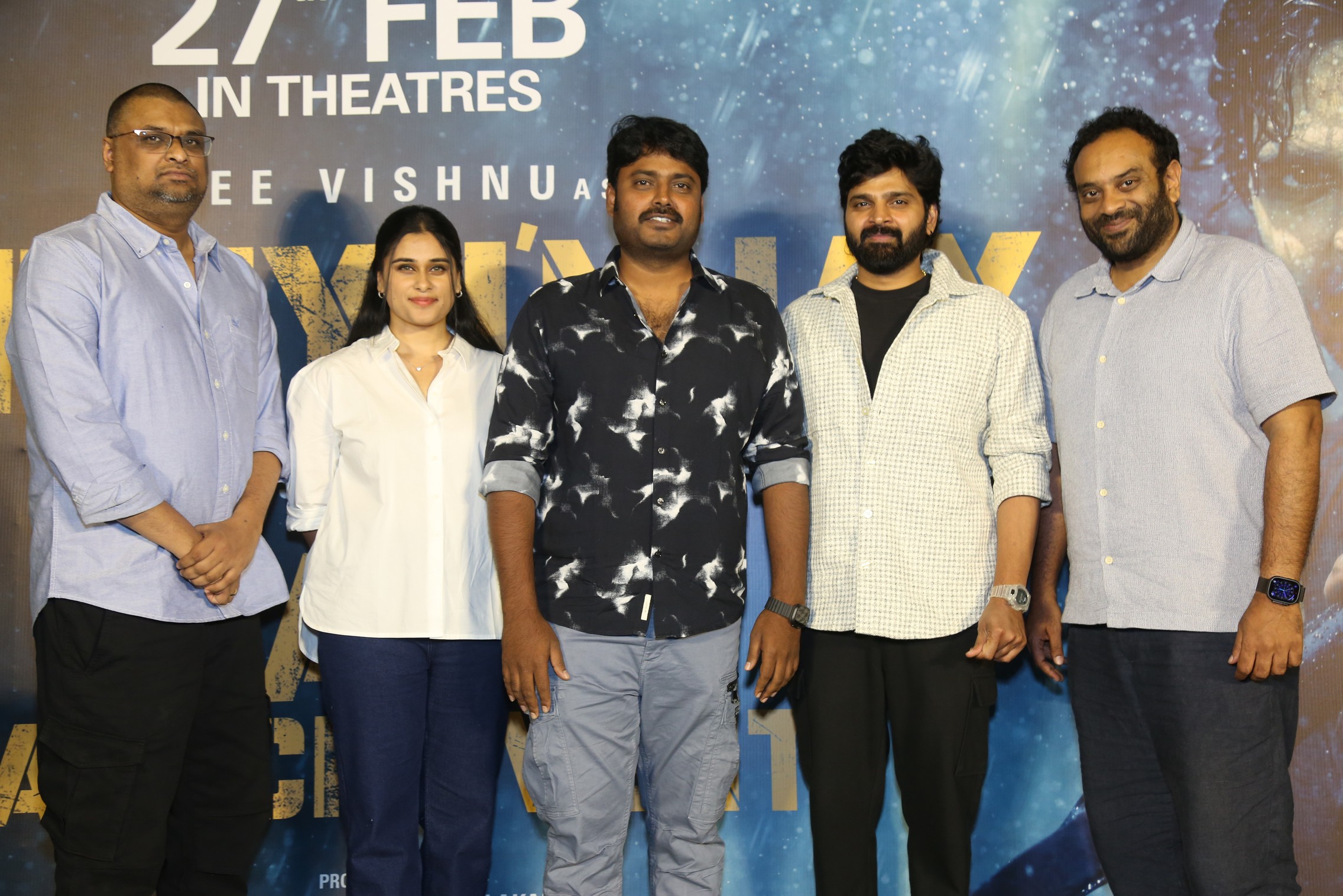 Hussain Sha Kiran and Sree Vishnu media pose