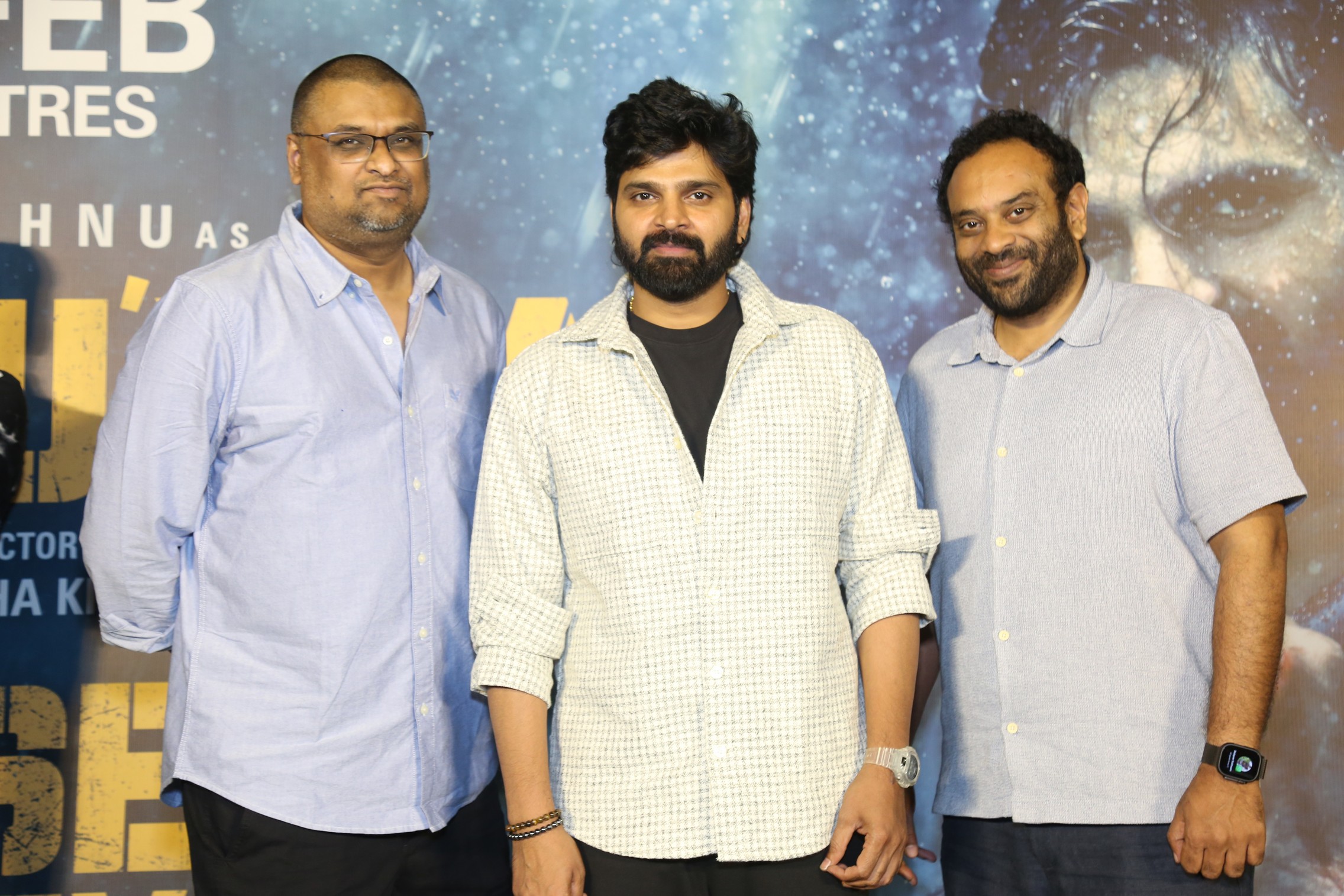 Hussain Sha Kiran with Sree Vishnu event pose