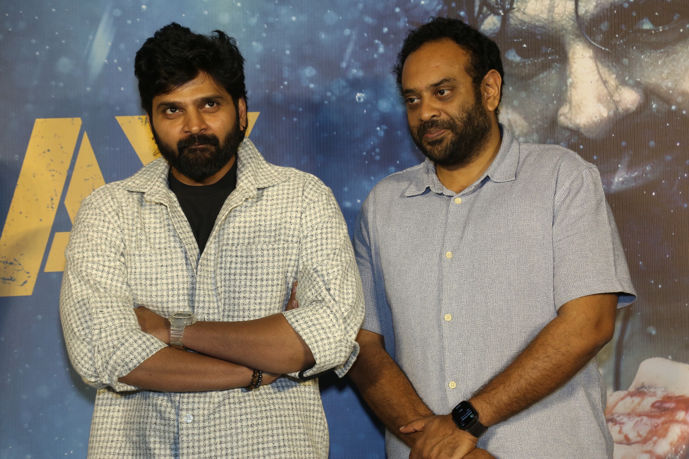 Sree Vishnu with Sandeep Gunnam on stage