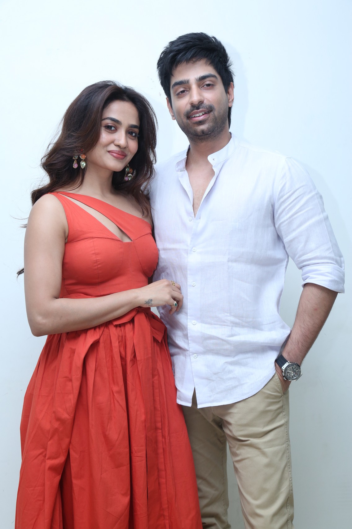 Teju Ashwini with Shiva Kandukuri at press meet