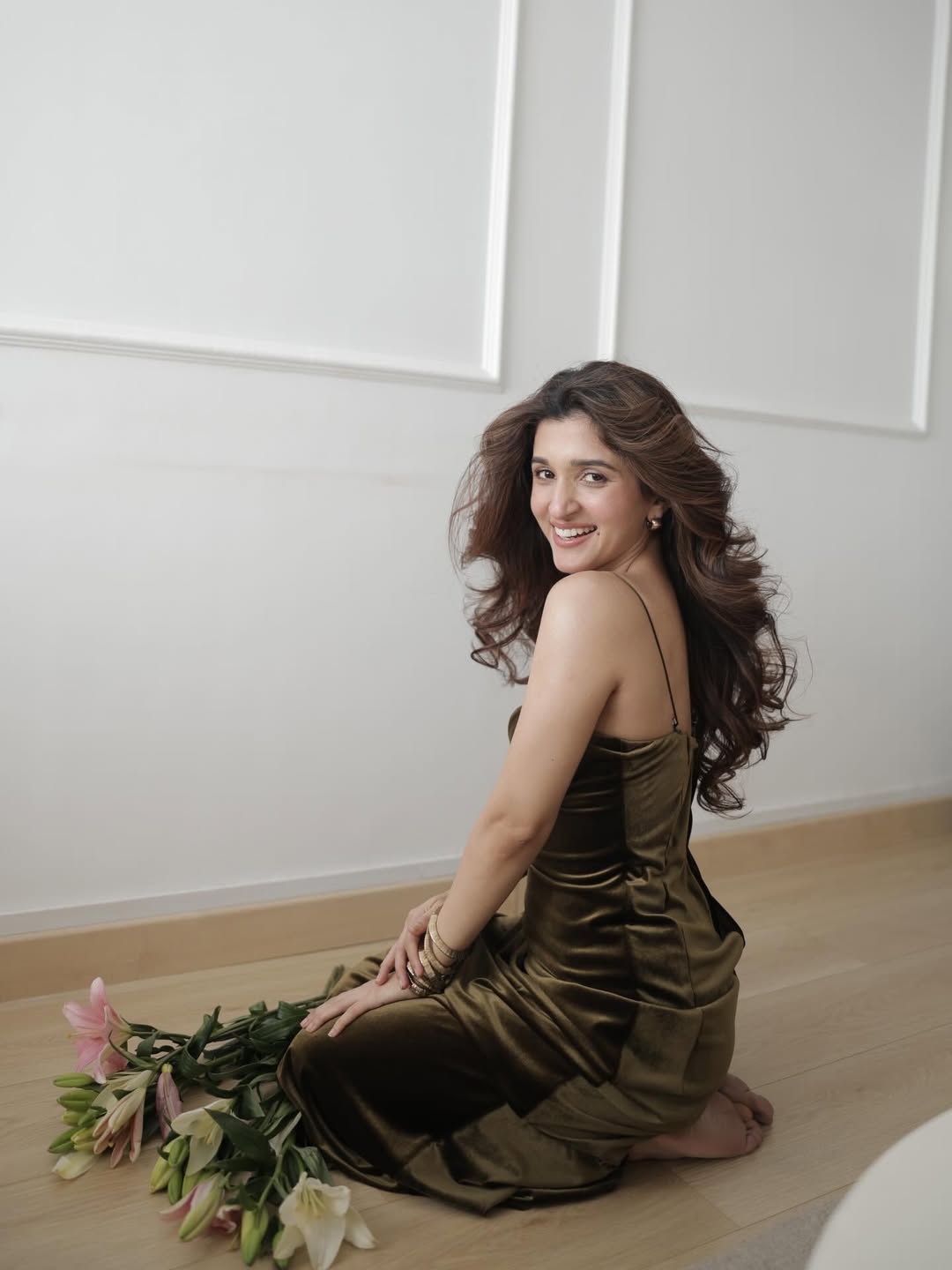 Nidhi Shah charming in silky graceful ensemble