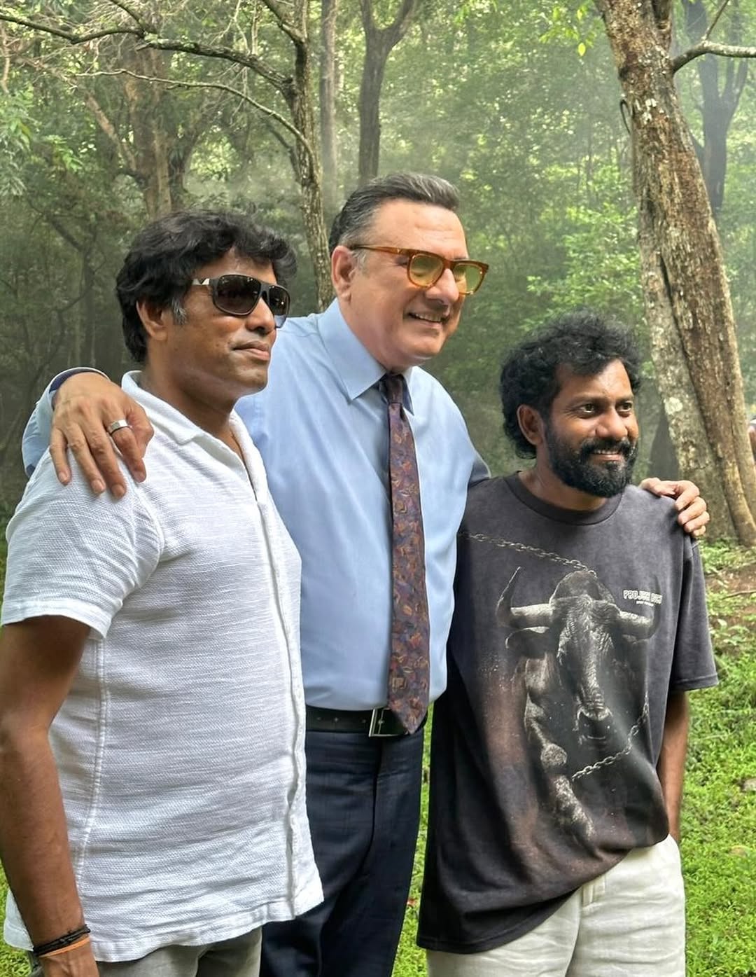 Boman Irani with Peddi team on set