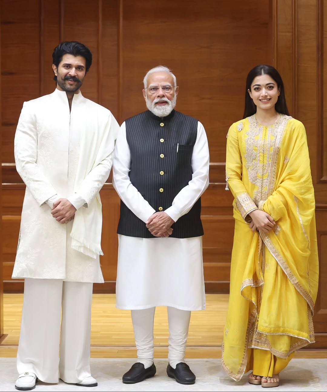 Rashmika Mandanna–Vijay Deverakonda Meet PM Narendra Modi & Amit Shah Ahead of Wedding | Photos