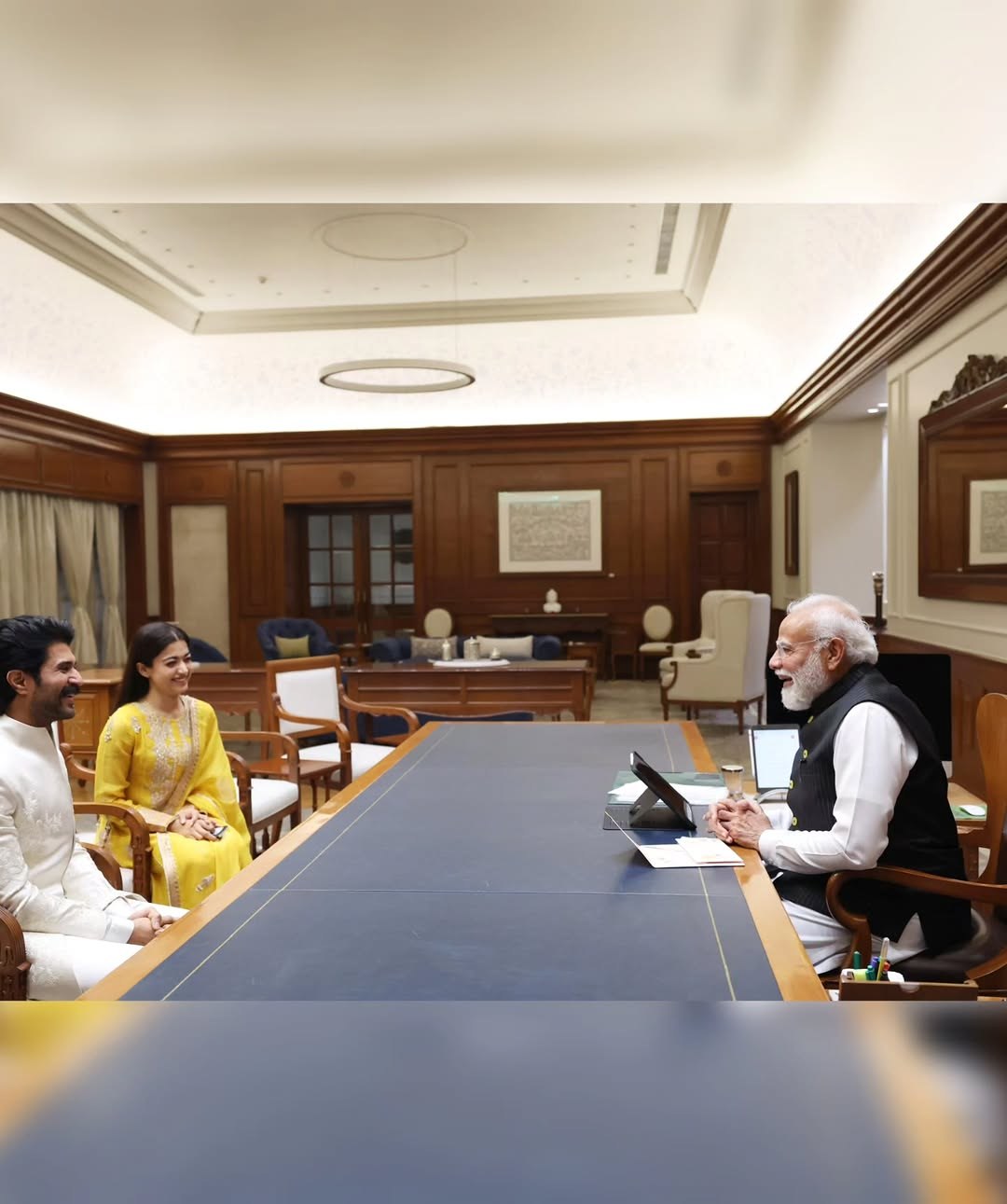 Rashmika Mandanna–Vijay Deverakonda Meet PM Narendra Modi & Amit Shah Ahead of Wedding | Photos