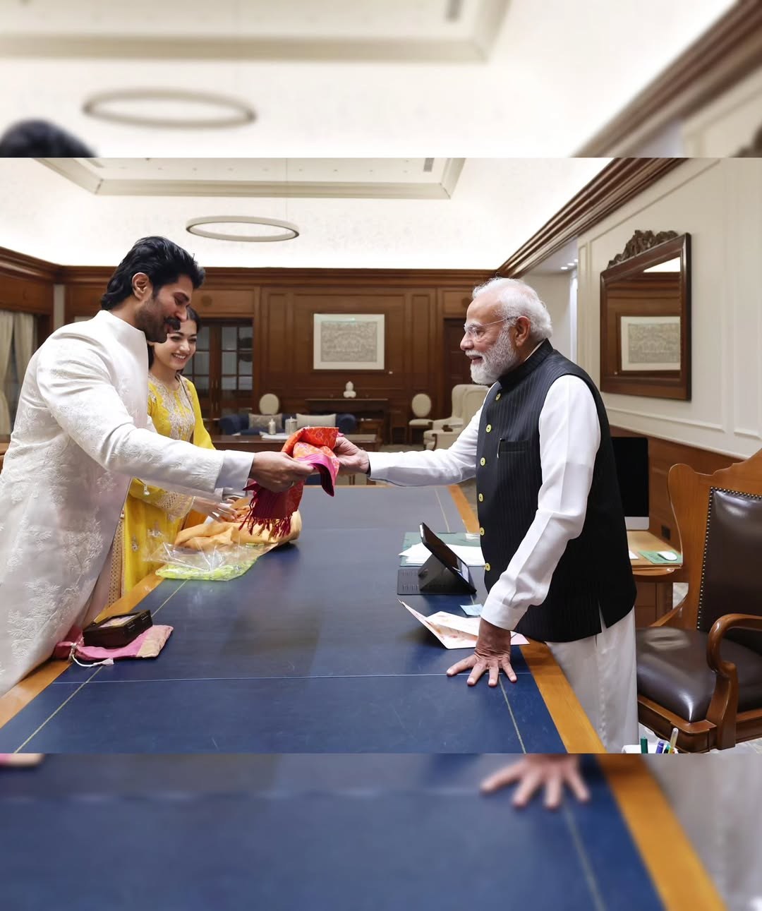 Rashmika Mandanna–Vijay Deverakonda Meet PM Narendra Modi & Amit Shah Ahead of Wedding | Photos