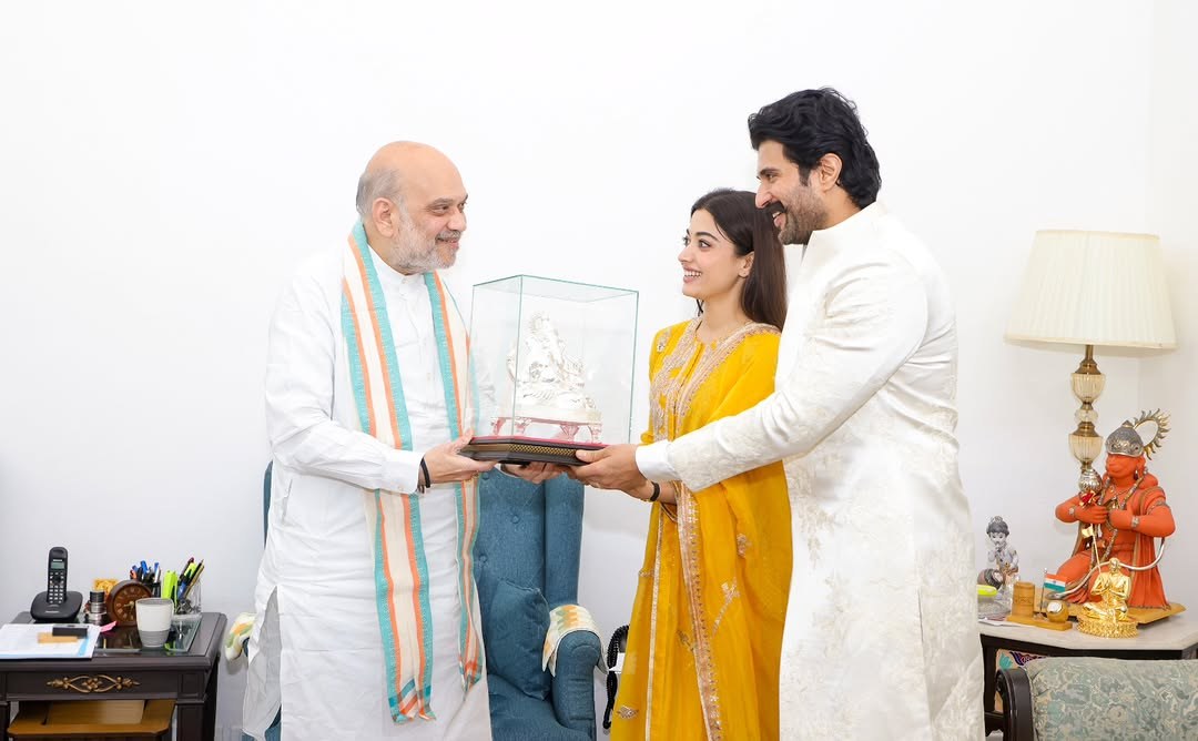 Rashmika Mandanna–Vijay Deverakonda Meet PM Narendra Modi & Amit Shah Ahead of Wedding | Photos