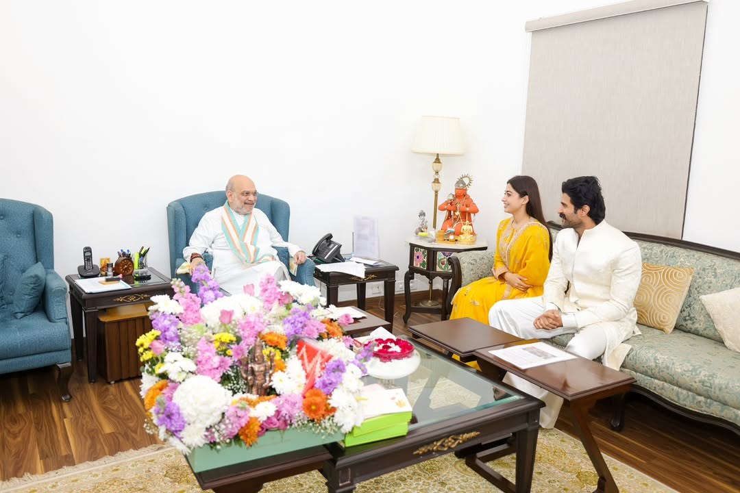 Rashmika Mandanna–Vijay Deverakonda Meet PM Narendra Modi & Amit Shah Ahead of Wedding | Photos