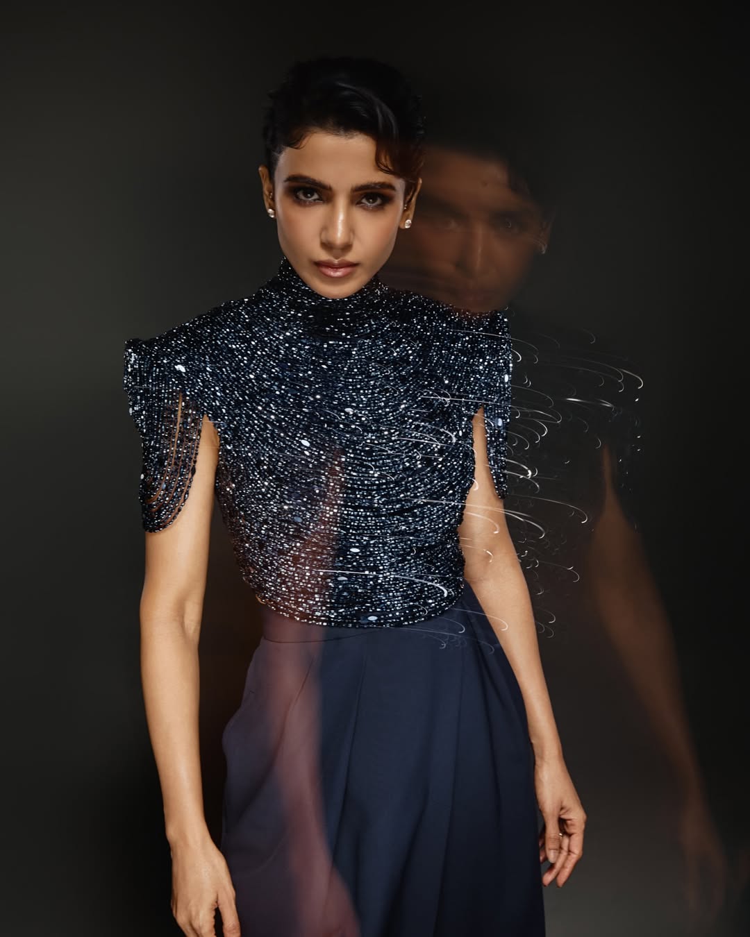 Samantha Ruth Prabhu tailored trousers fashion pose