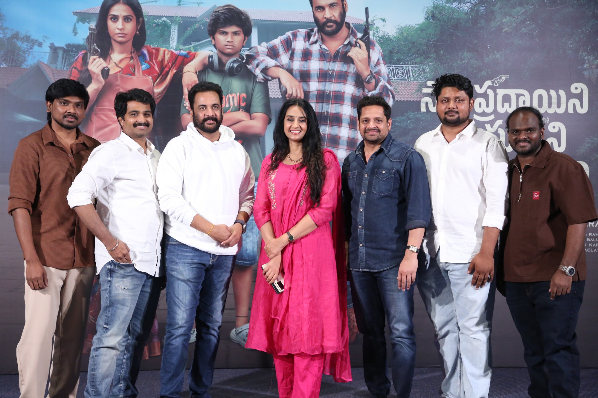 Film team group photo at event