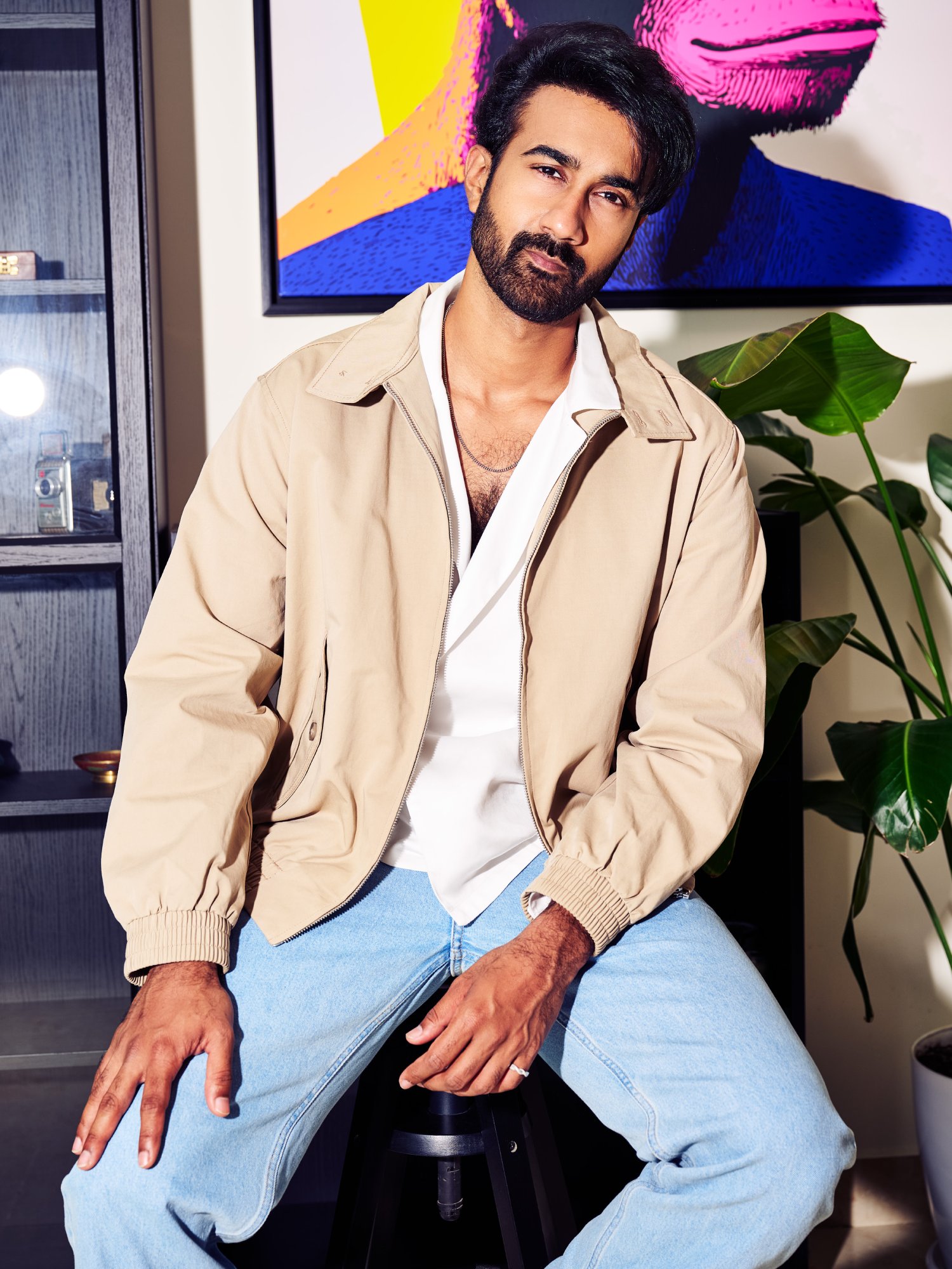 Santosh Sobhan in relaxed yet sharp attire