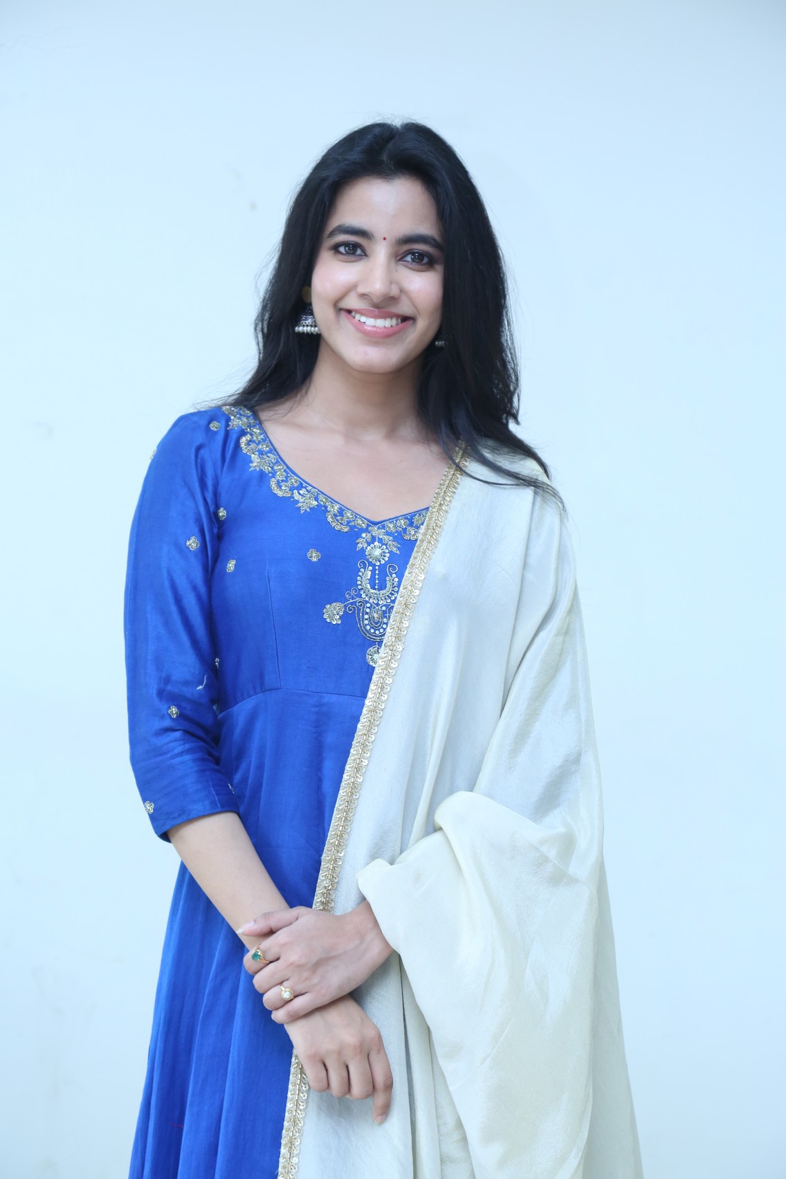 Shivani Nagaram elegant traditional look in blue