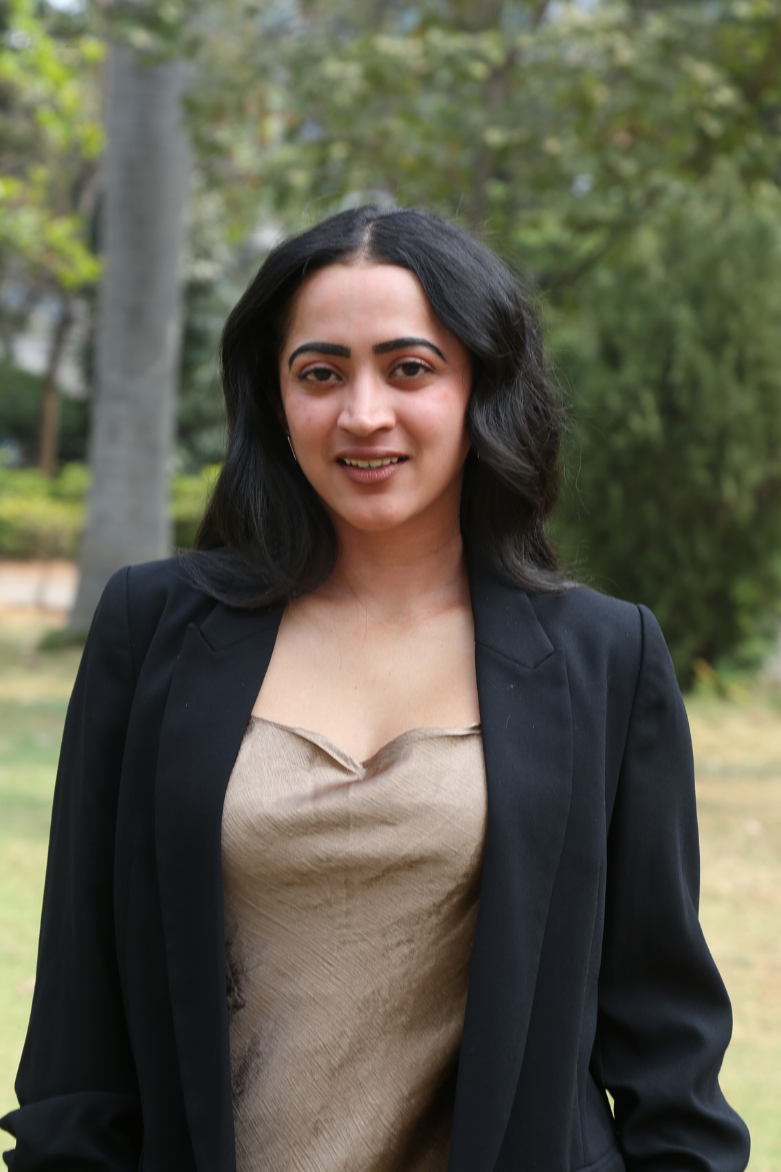 Shruti Shetty chic blazer outdoor pose