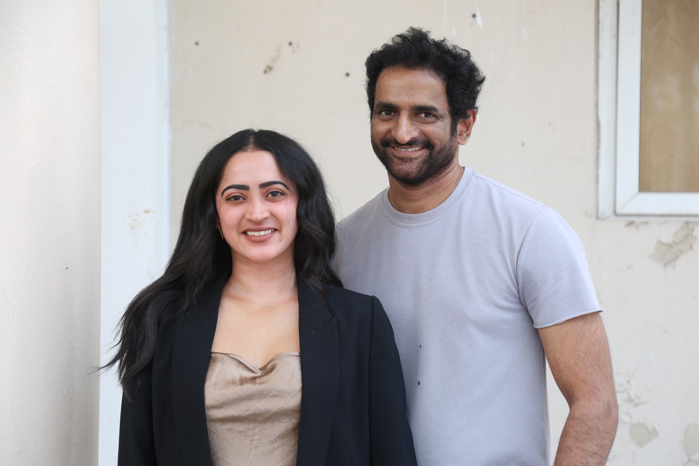 Shruti Shetty and Murali Krishnam Raju posing together