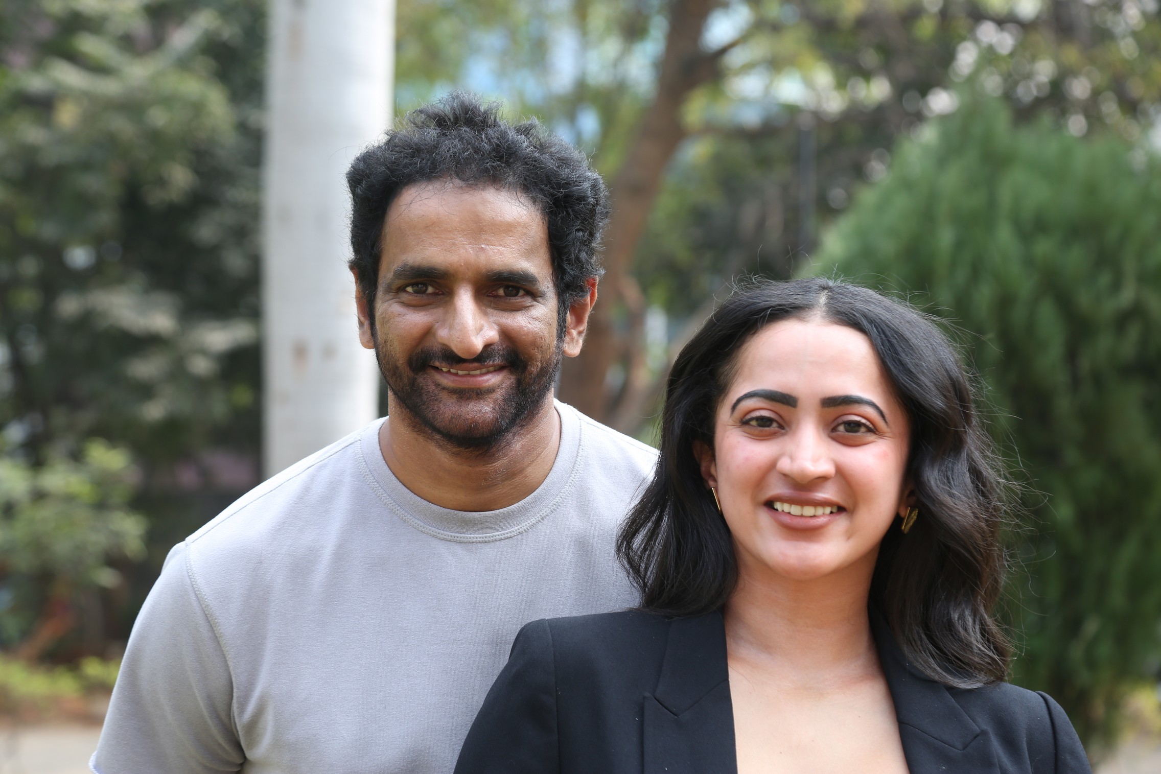 Murali Krishnam Raju with Shruti Shetty at event