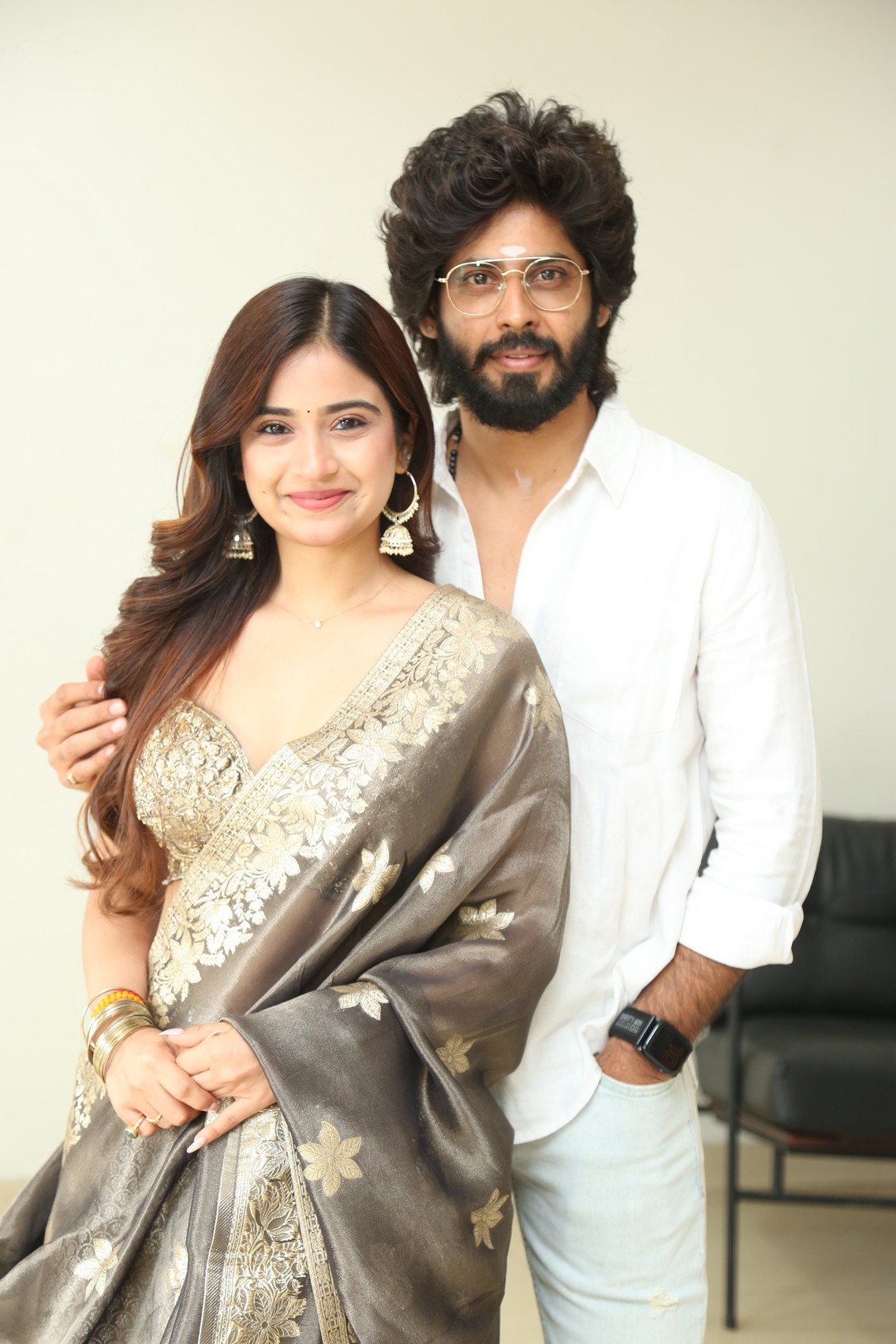 Saylim Chaudhari with Amardeep Chowdary posing