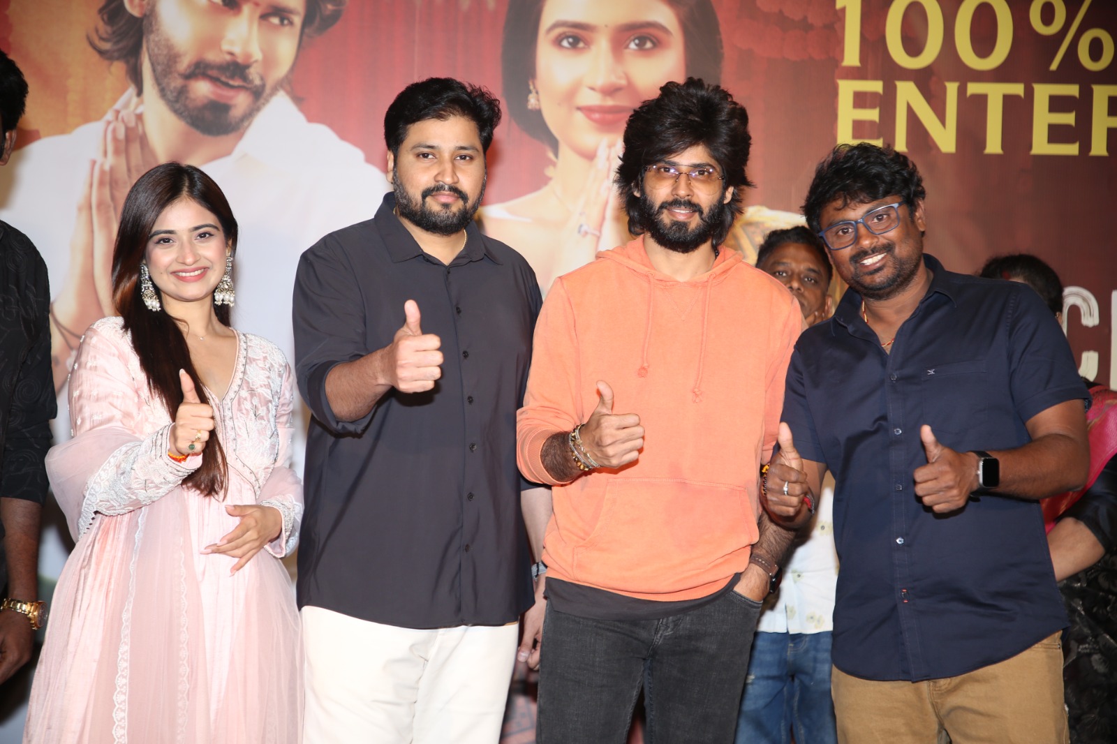 Actors share smiles during Sumati Satakam celebration