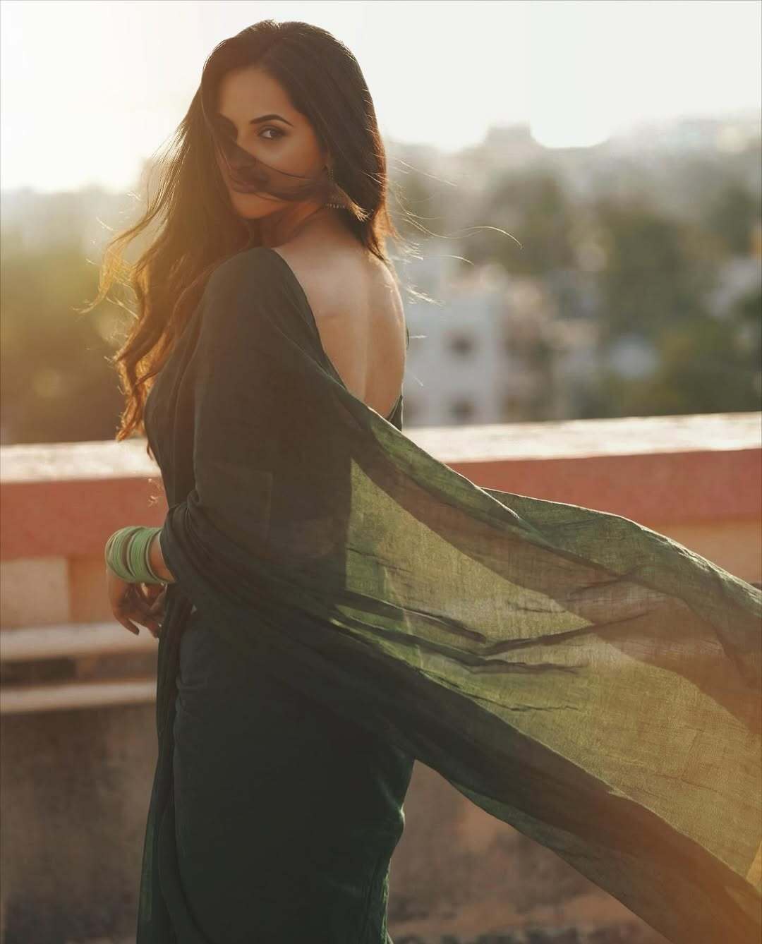 The emerald elegance: Jyoti Poorvaj in traditional grace