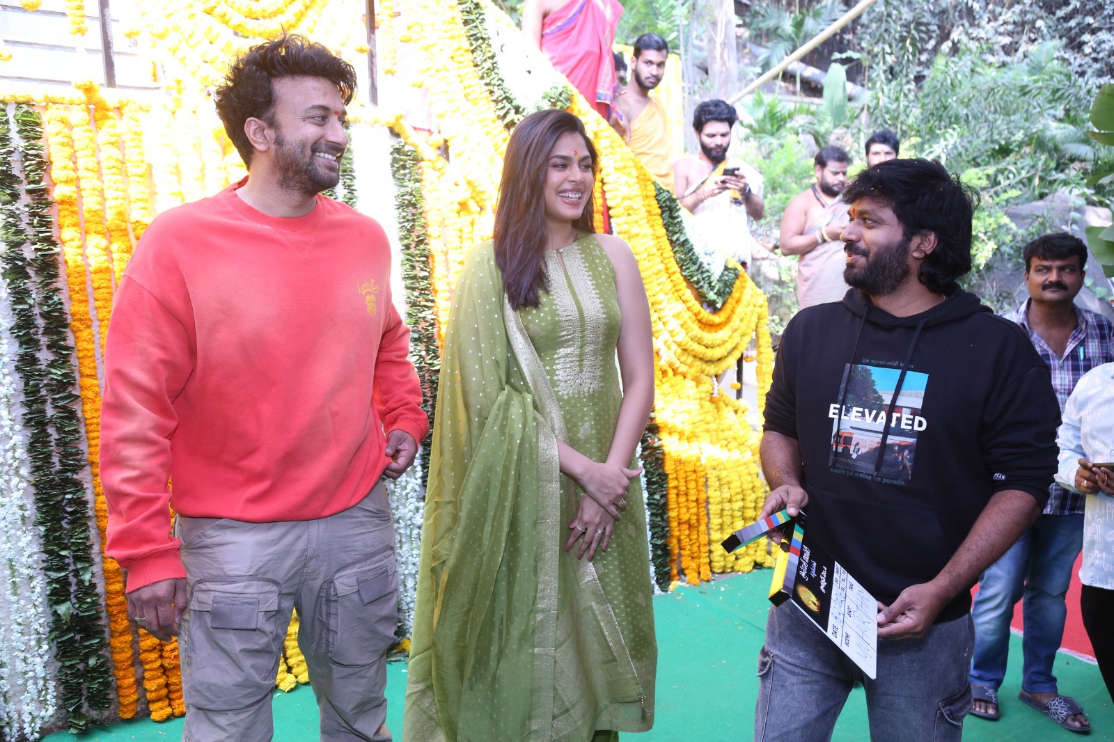Energetic atmosphere at film opening celebration