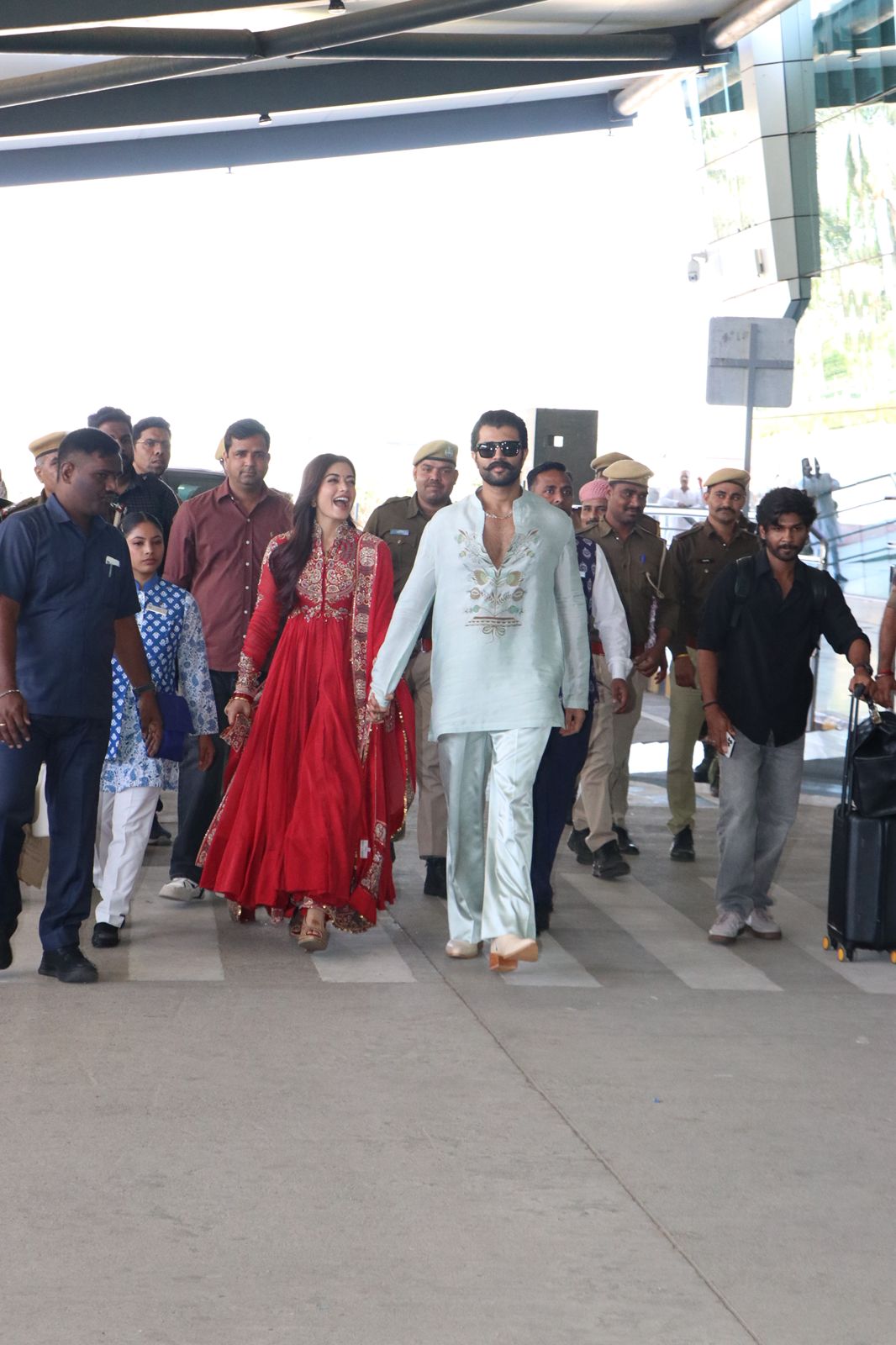 Vijay Deverakonda and Rashmika at Airport