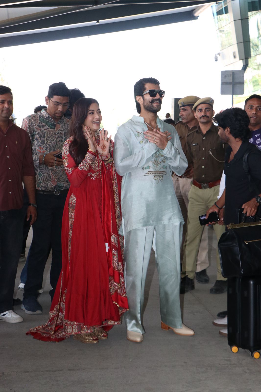 Vijay Deverakonda and Rashmika at Airport