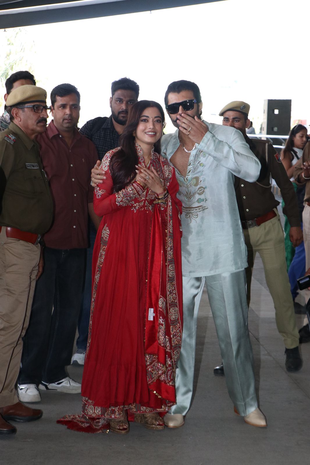 Vijay Deverakonda and Rashmika at Airport