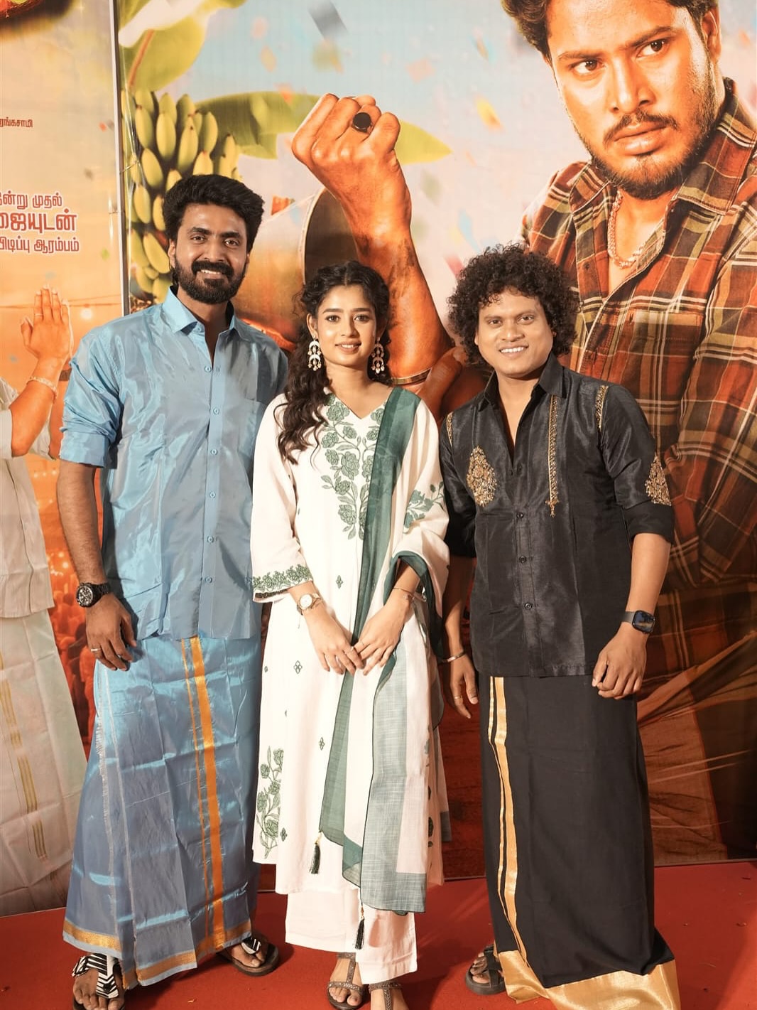 Vijay Sethupathi attends Oorukku Rendu Udhari! Catch the Exclusive Pooja Stills of Prajin’s Next