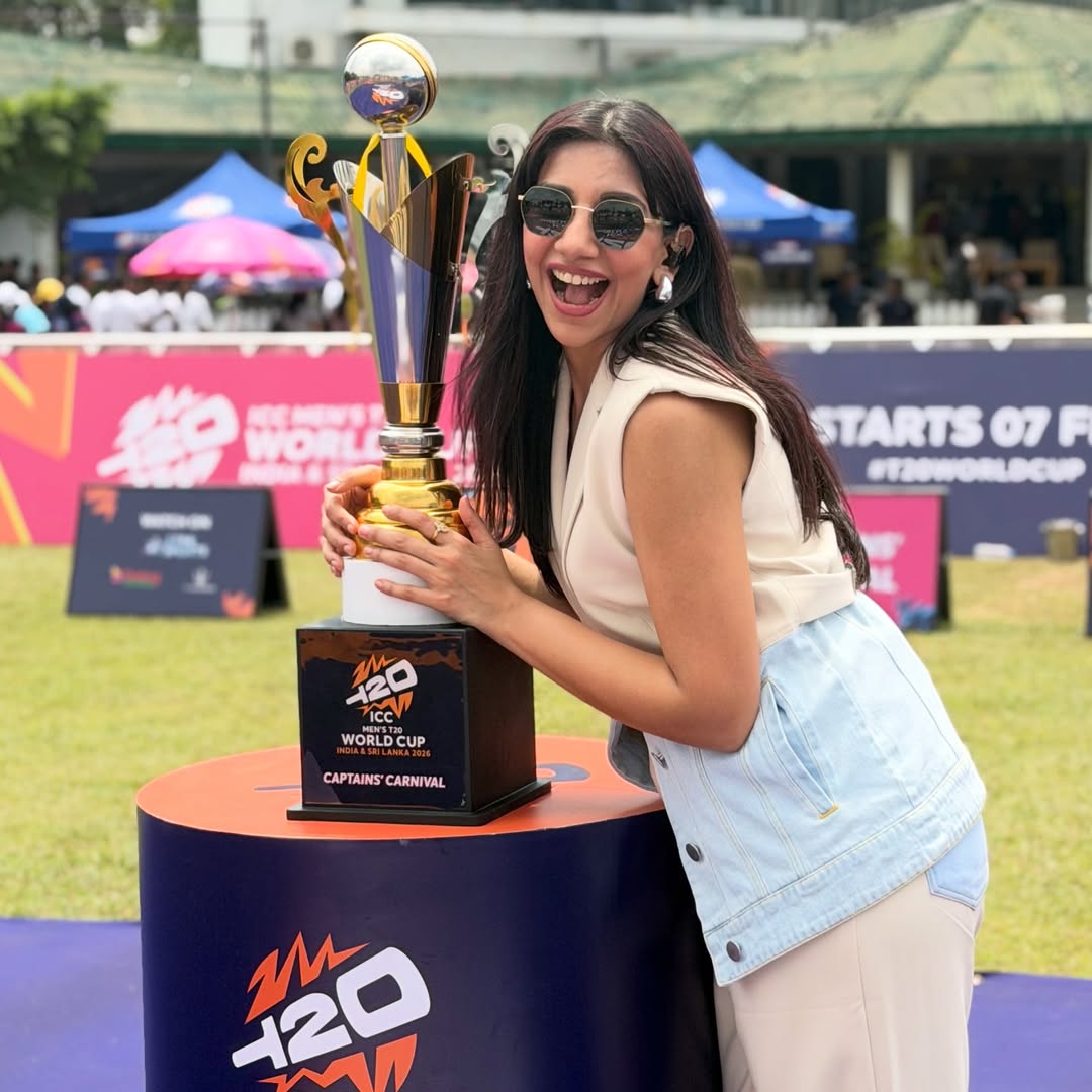 VJ Bhavna Balakrishnan Joins ICC T20 World Cup Hosting After Her Father 70th Birthday Celebration
