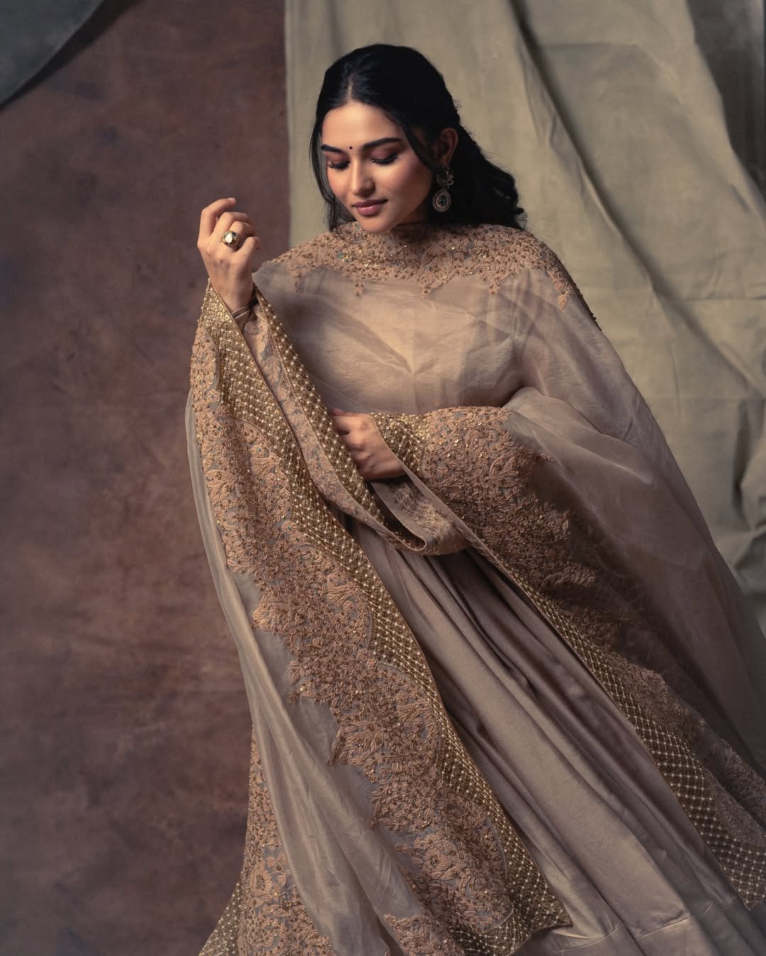 Kayadu Lohar stunning in embroidered traditional glamorous outfit