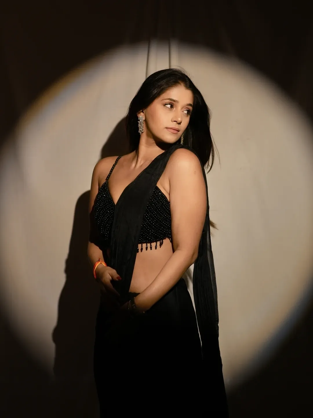 Chandni Bhagwanani elegant black dress bold attitude look