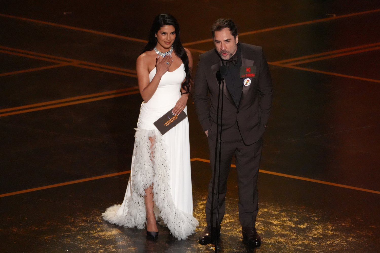 Priyanka Chopra Jonas And Javier Bardem Present An Award