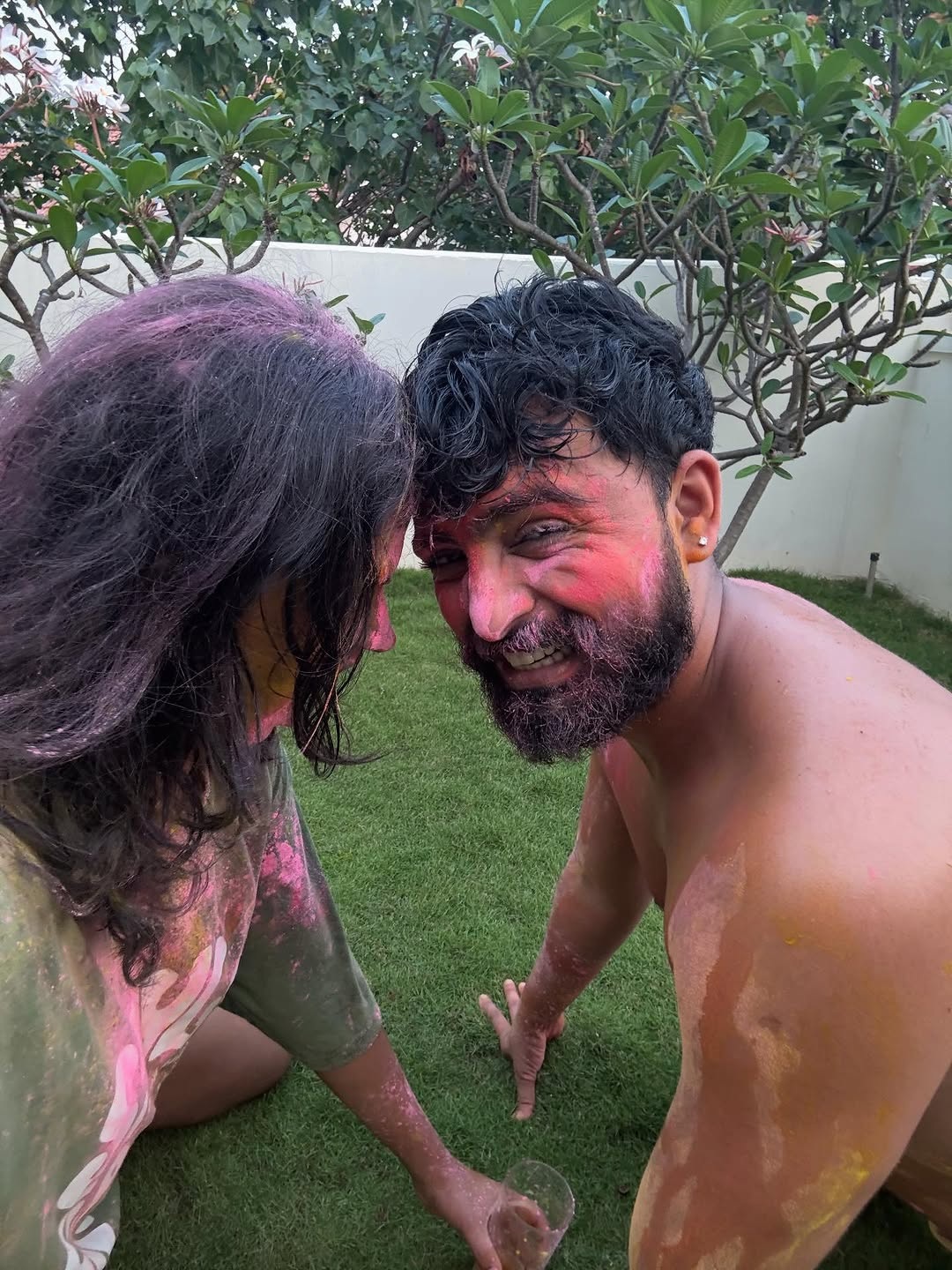Amala Paul Celebrates Holi with Husband Jagat Desai and Son; Photos Go Viral