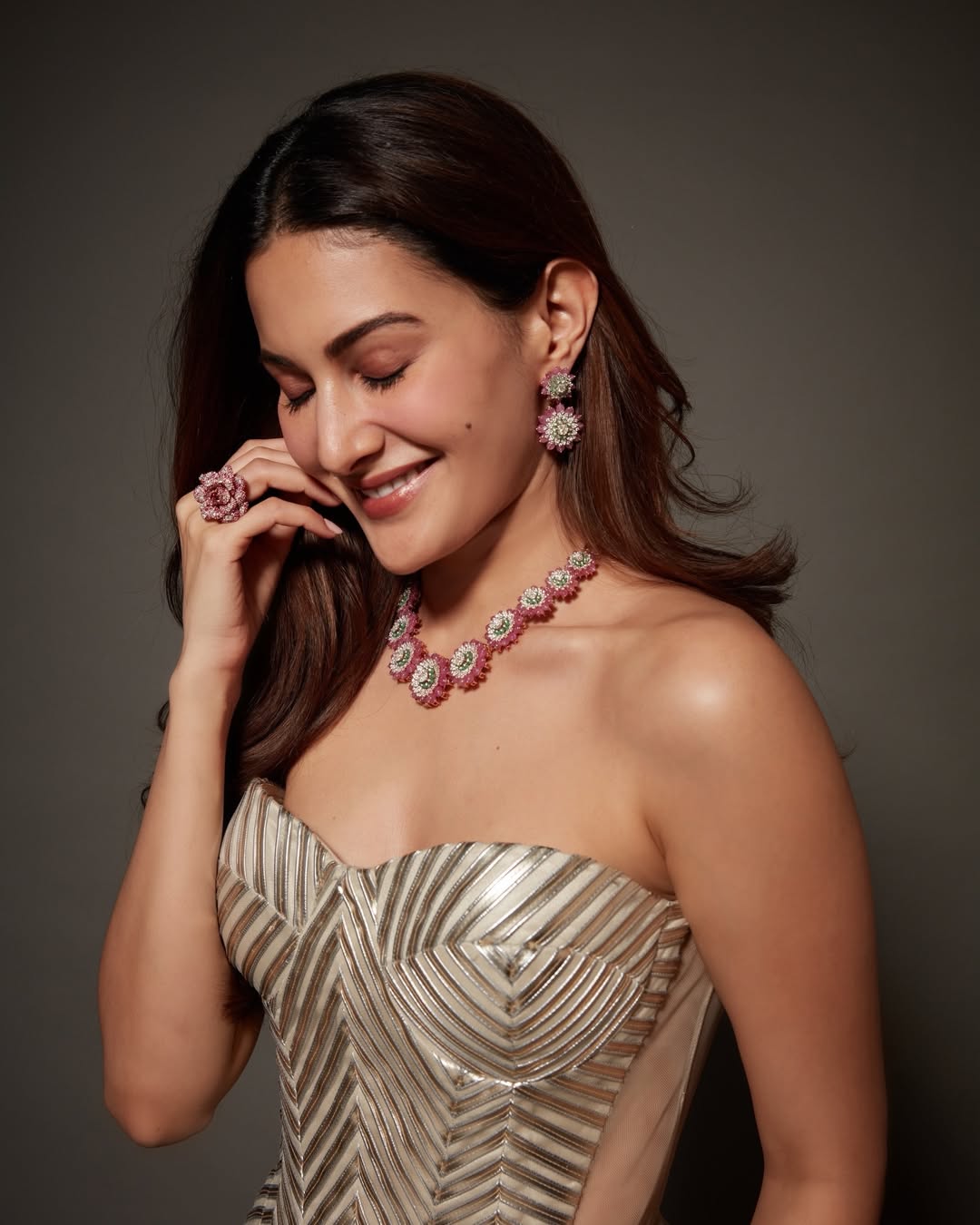 Amyra Dastur sparkling outfit smile chic fashion look