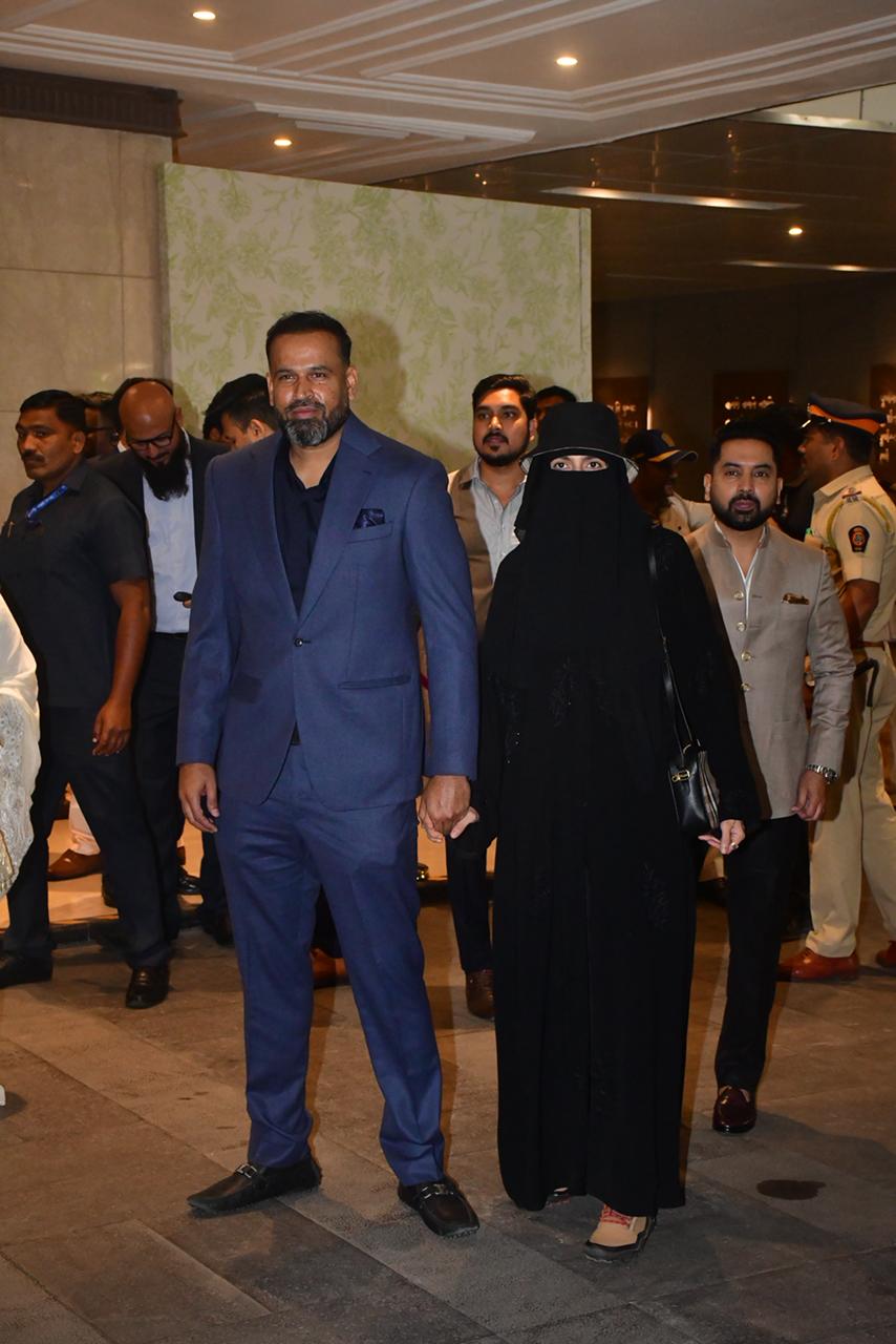 Yusuf Pathan Afreen Khan attend Arjun Tendulkar wedding ceremony