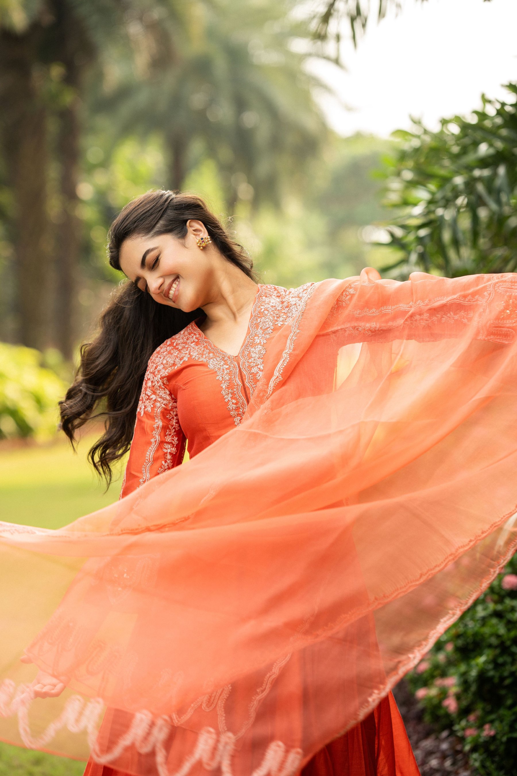 Bhagyashri Borse stylish pose with playful elegance