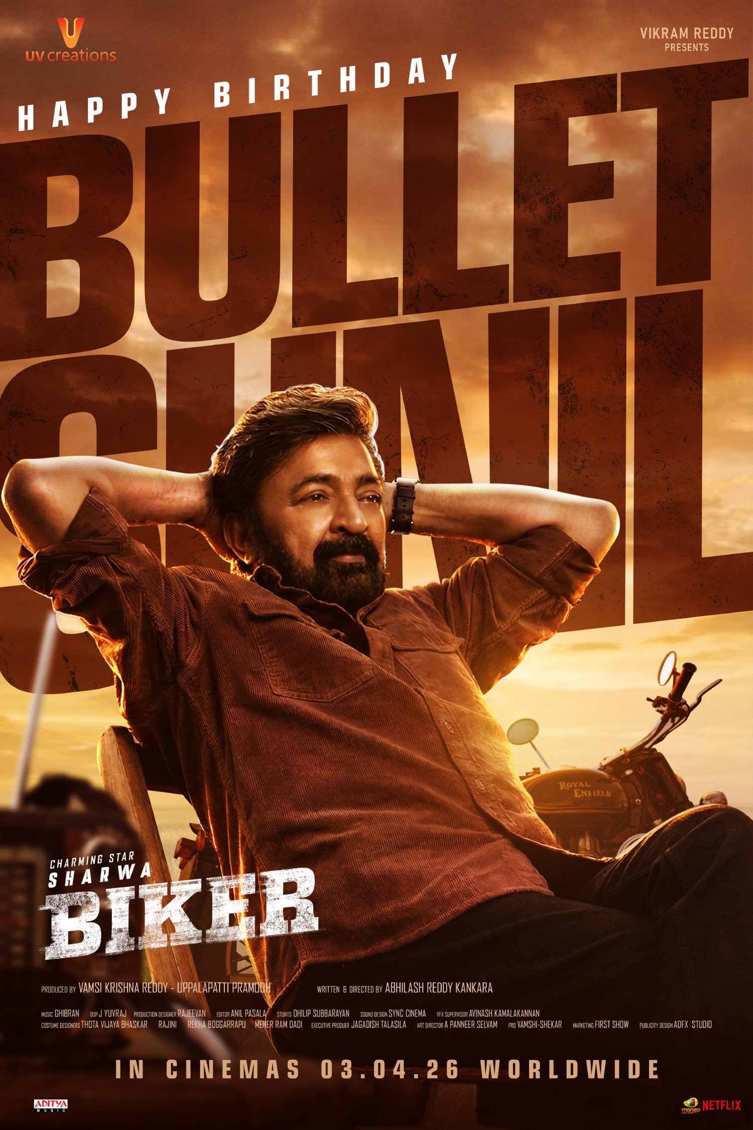 Dr Rajasekhar as Bullet Sunil from Biker