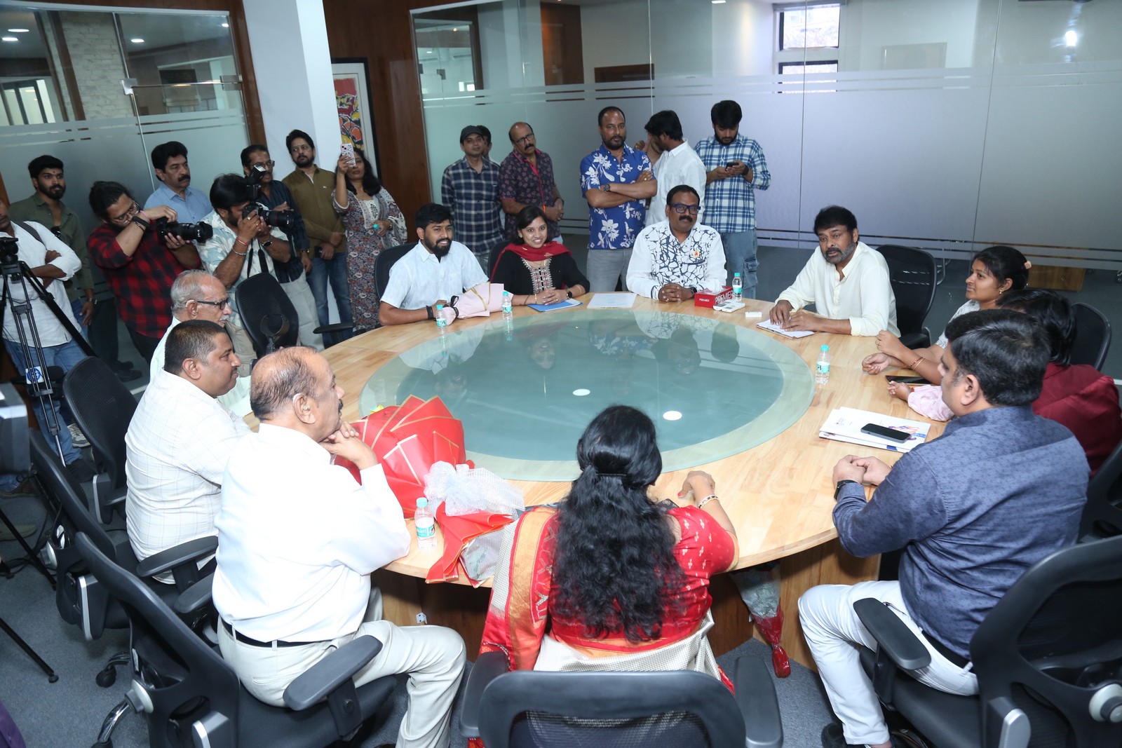 Chiranjeevi at blood bank birthday celebration event