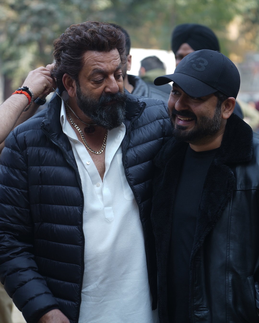 Sanjay Dutt Aditya Dhar candid set moment