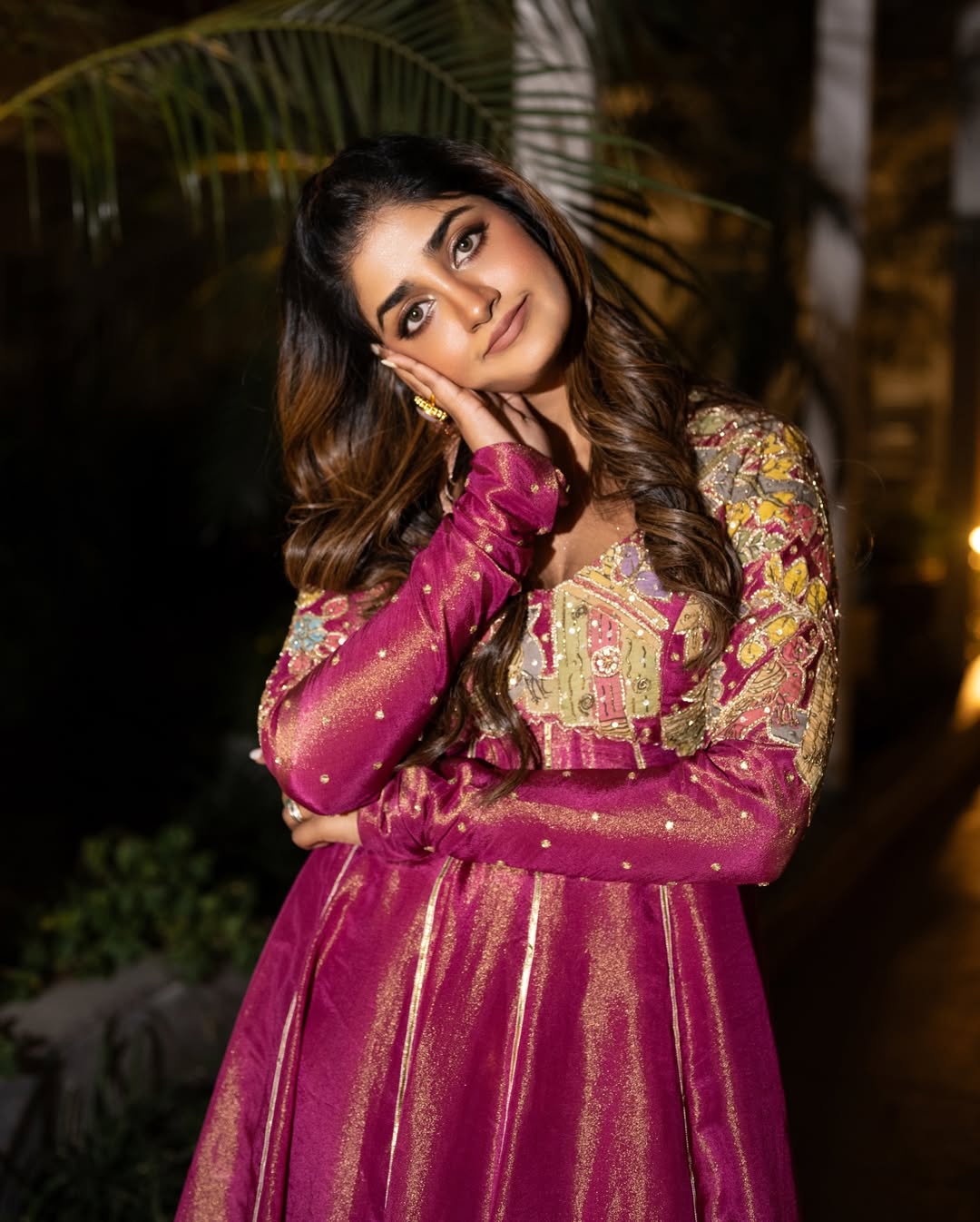 Dimple Hayathi vibrant ethnic fashion statement look