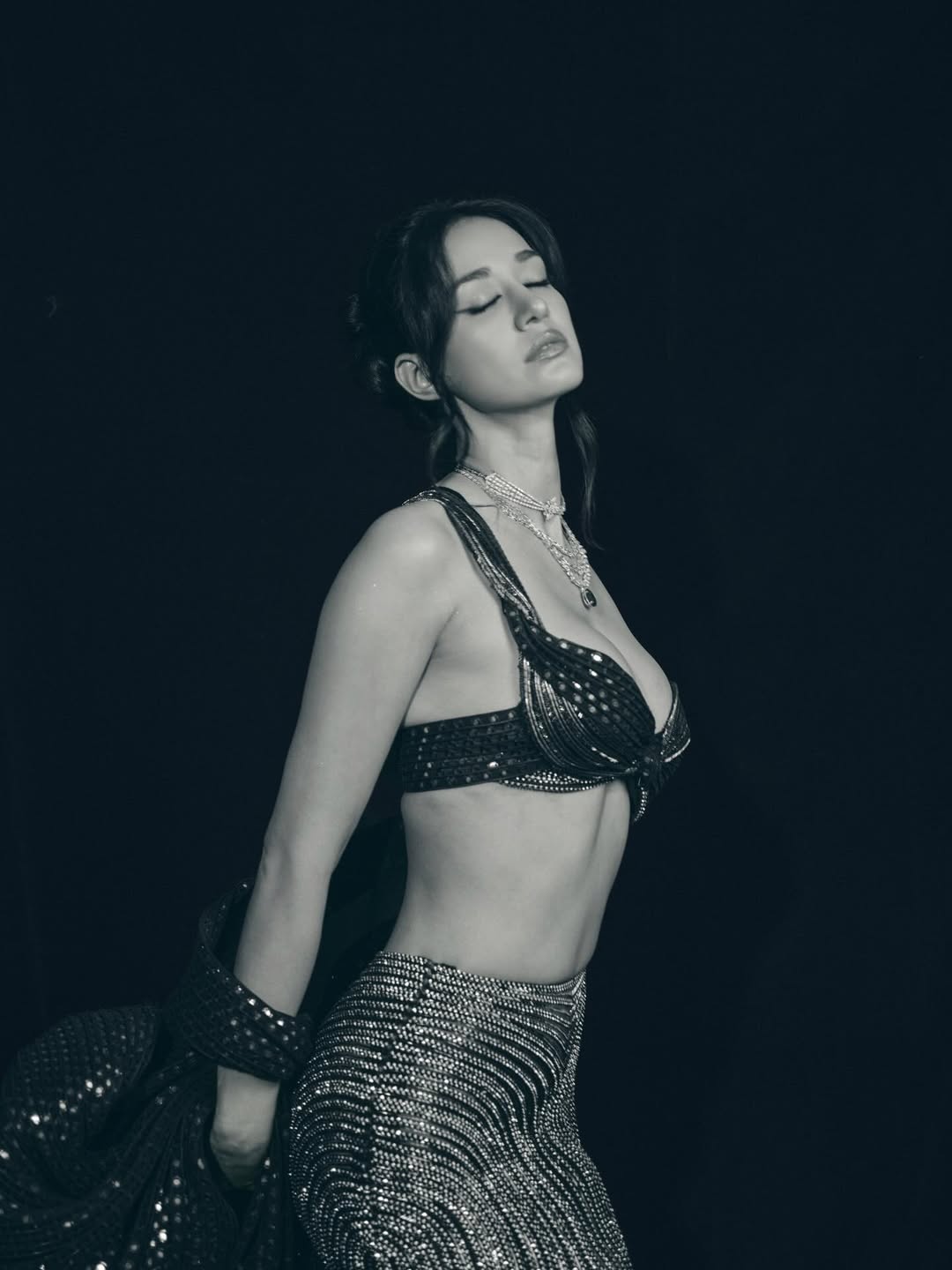 Disha Patani black white glamorous high fashion look