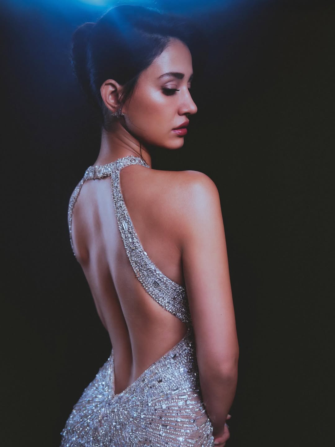 Disha Patani embellished gown detailed fashion look