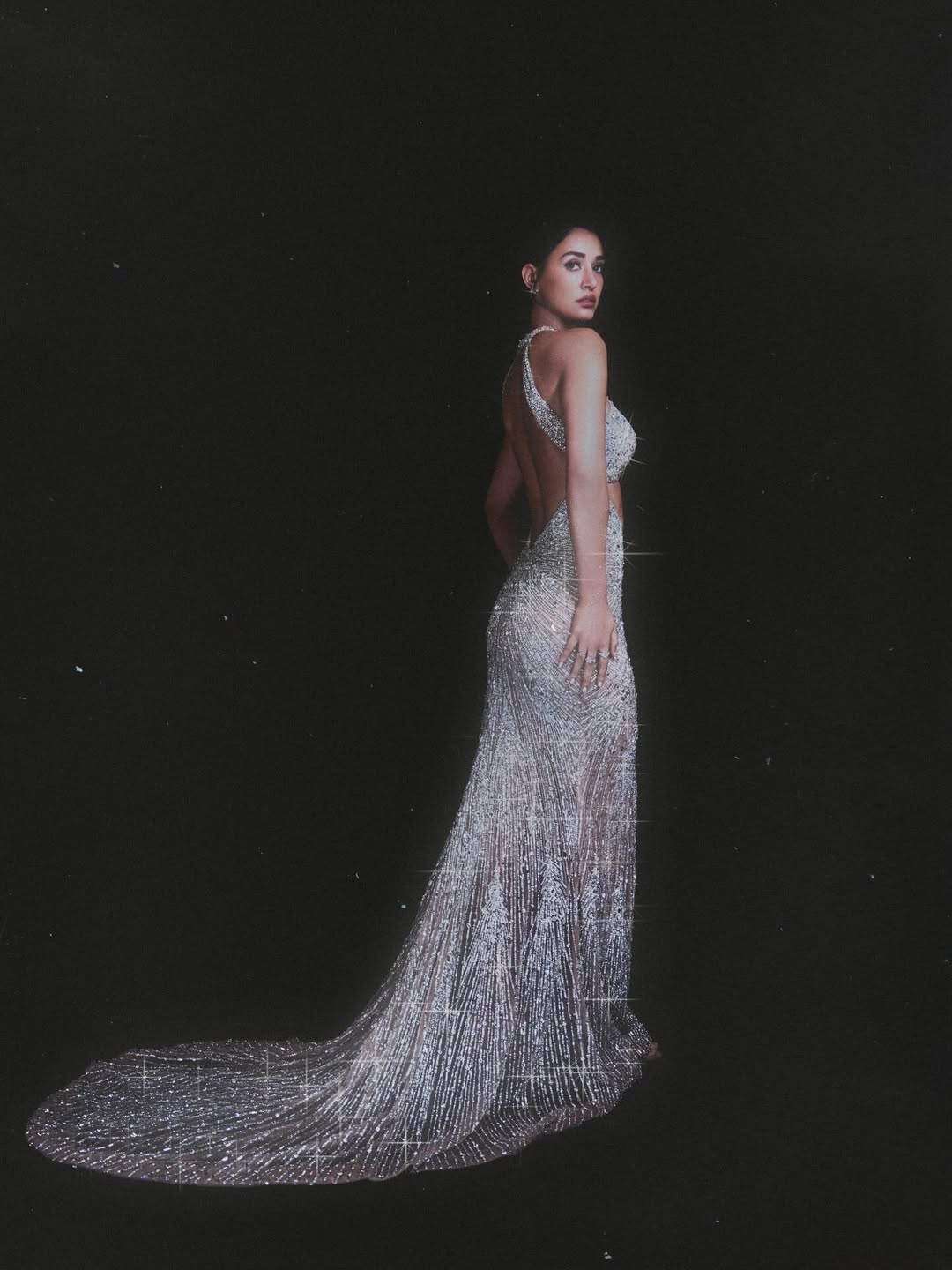 Disha Patani glowing gown elegant confident style