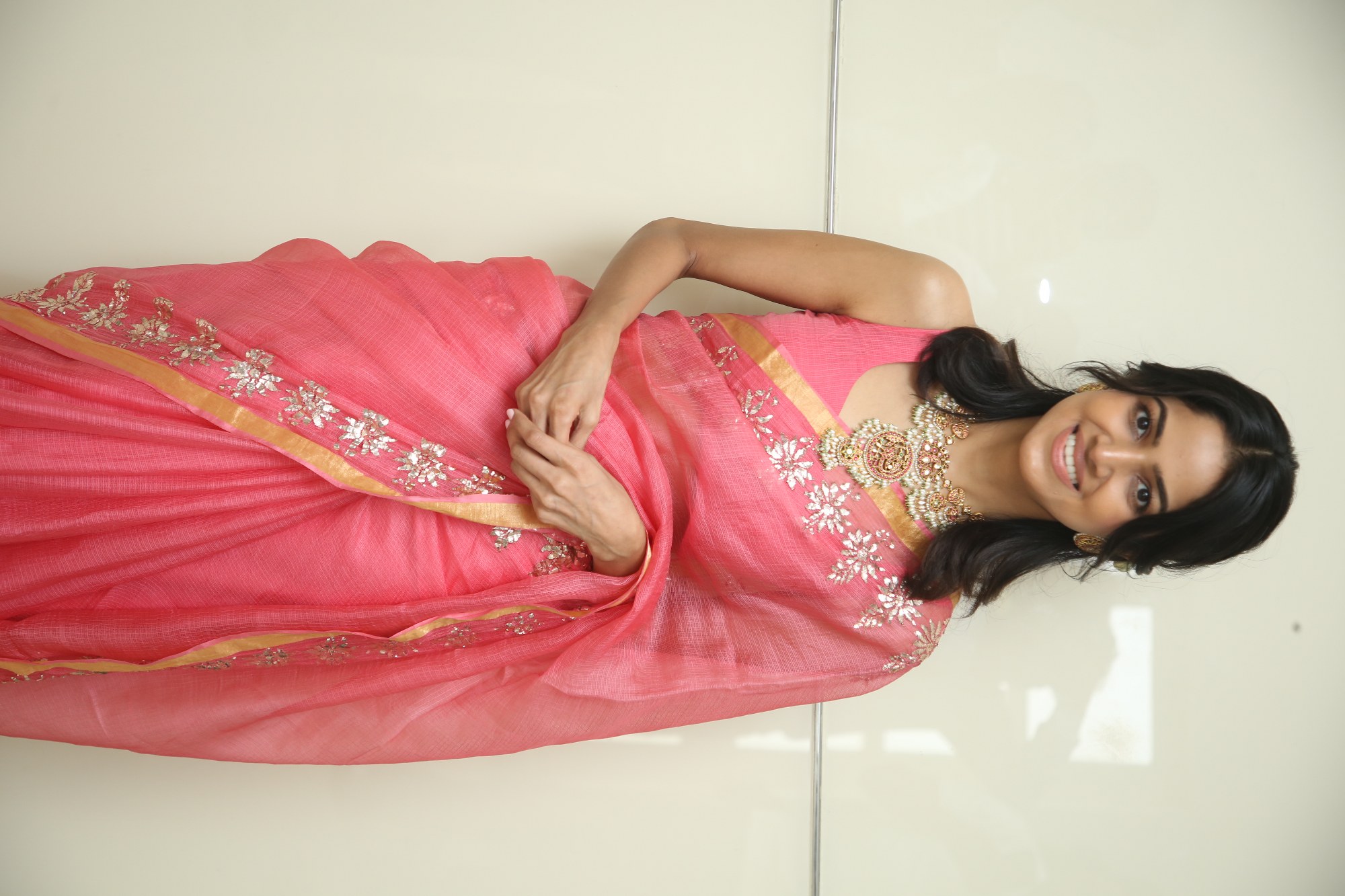 Drishika Chander pink attire elegant event appearance