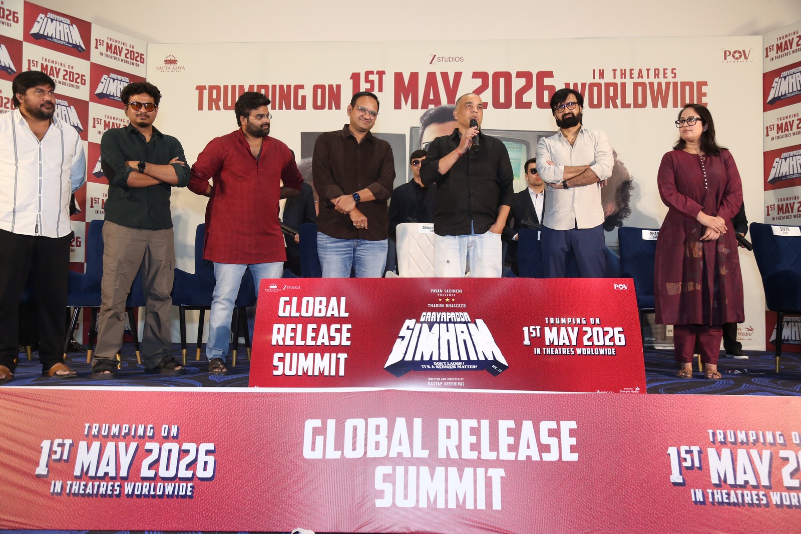 Dil Raju giving speech at Gaayapadda Simham event