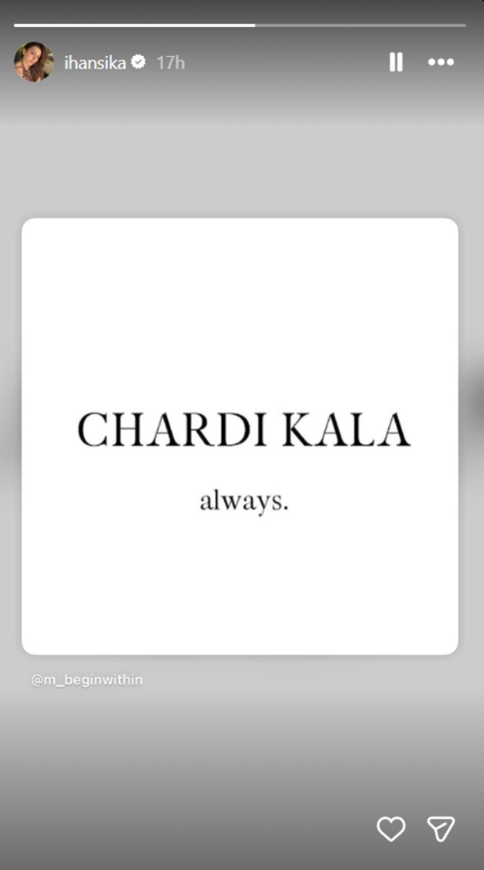 Hansika Motwani Shares First Post After Divorce