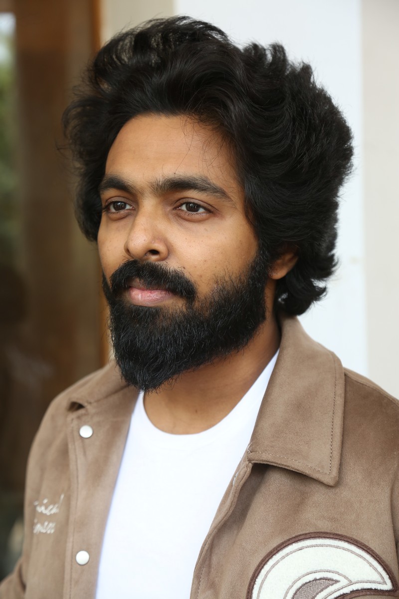 GV Prakash posing solo at Happy Raj trailer launch