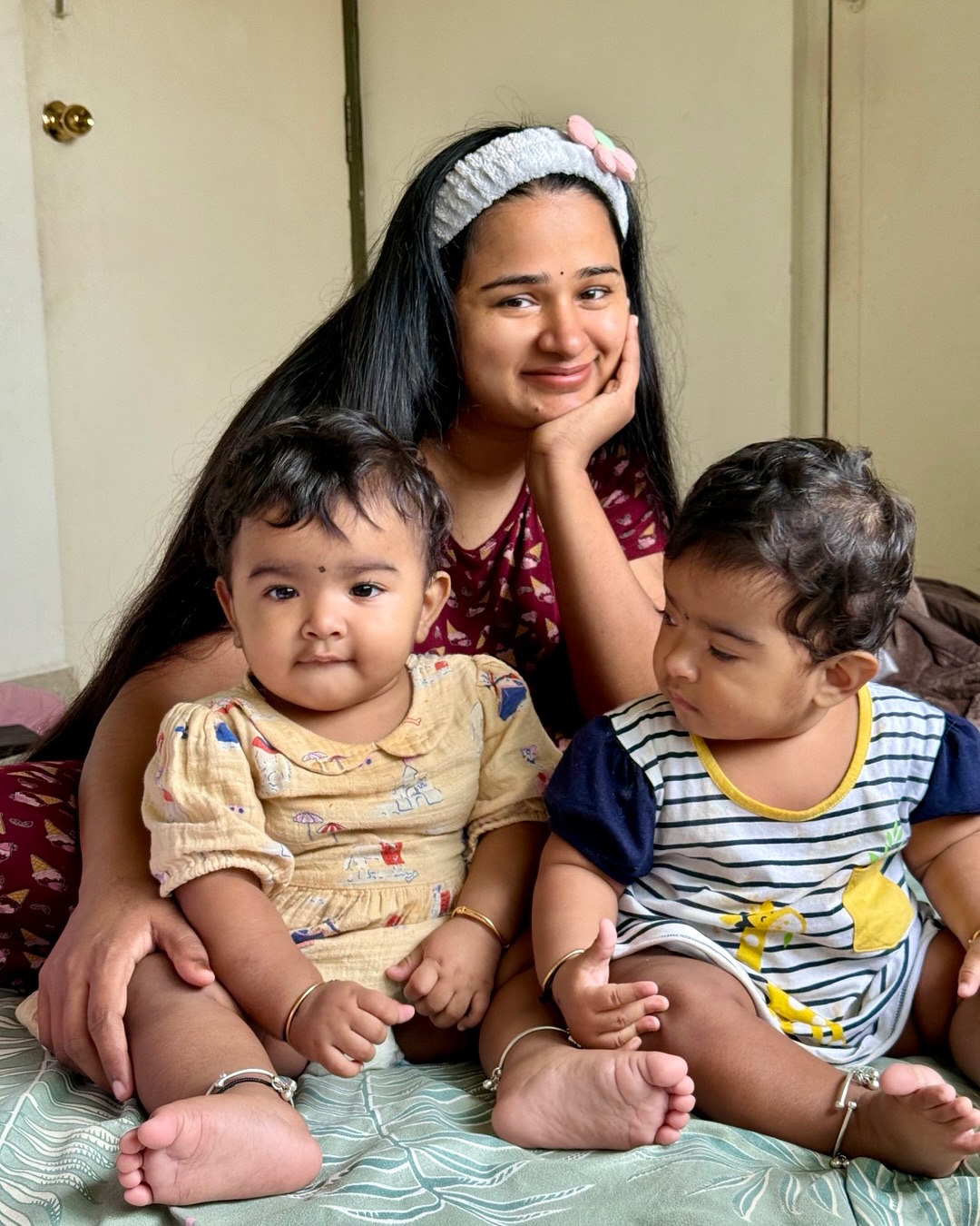 Kannika Snekan Shares Cute Photos Playing with Her Twin Daughters