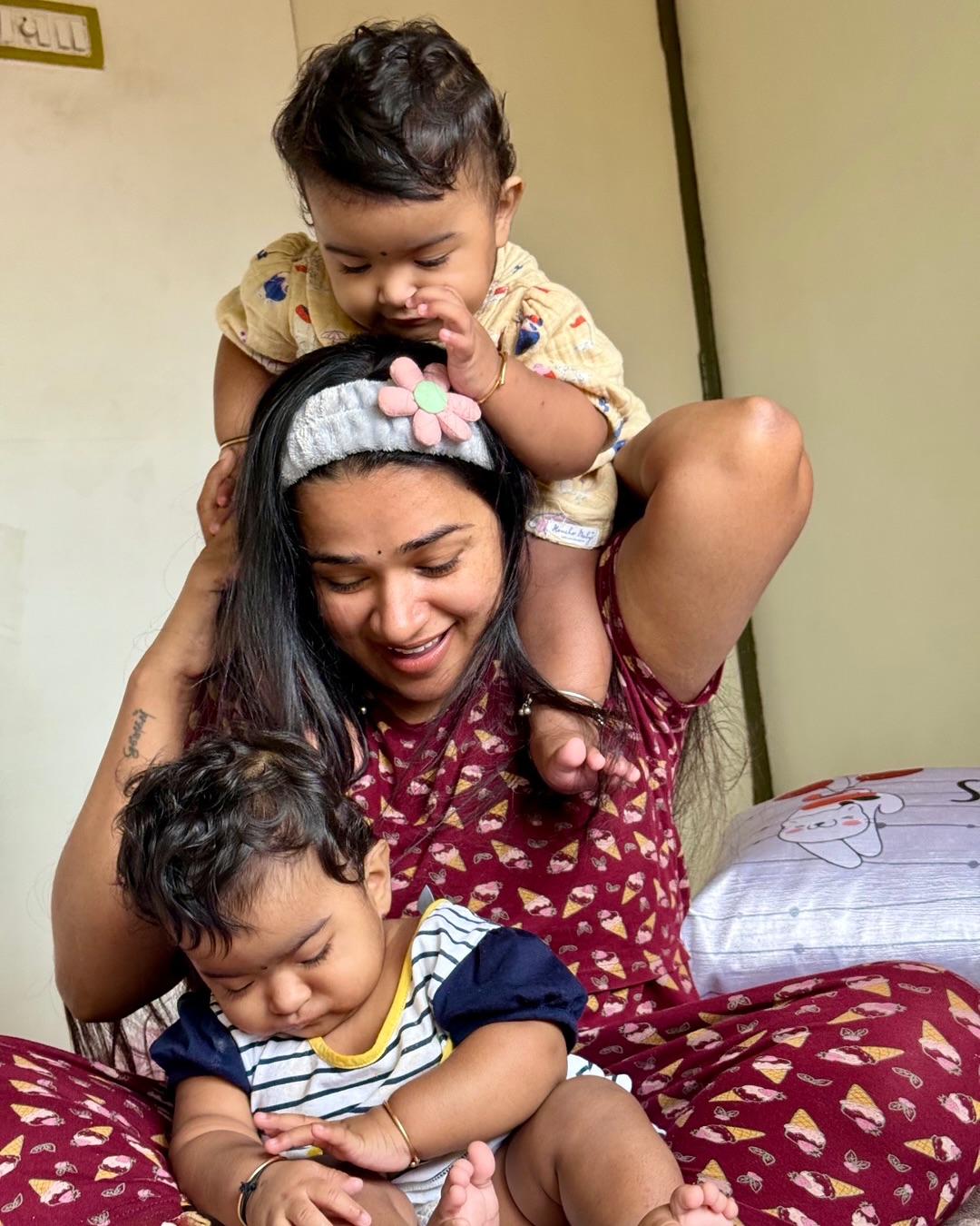 Kannika Snekan Shares Cute Photos Playing with Her Twin Daughters